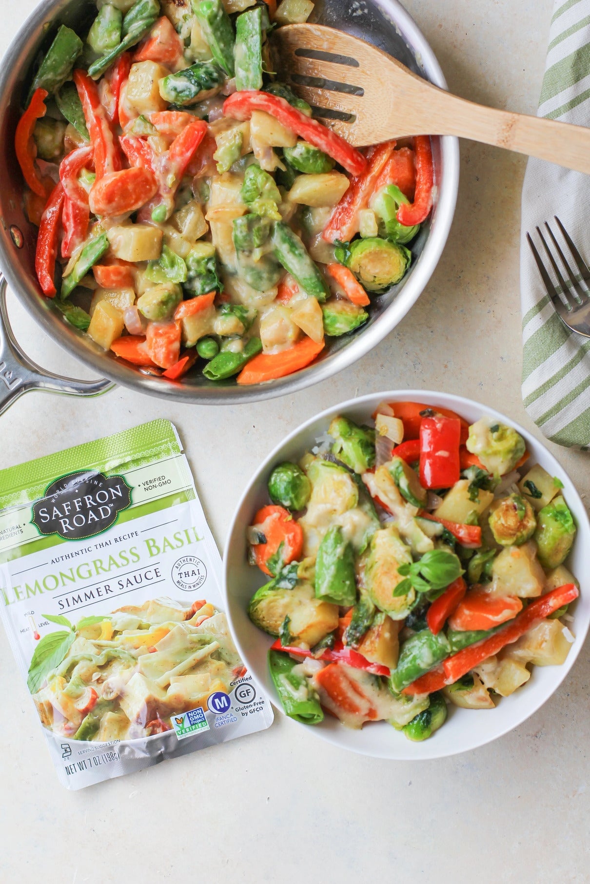 Lemongrass Basil Spring Vegetable Stir Fry