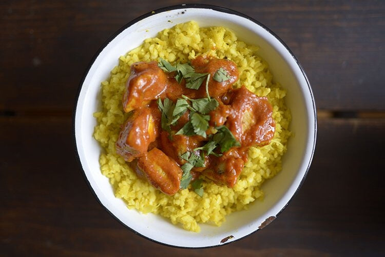 Chicken Tikka Masala with Turmeric Cauliflower Rice