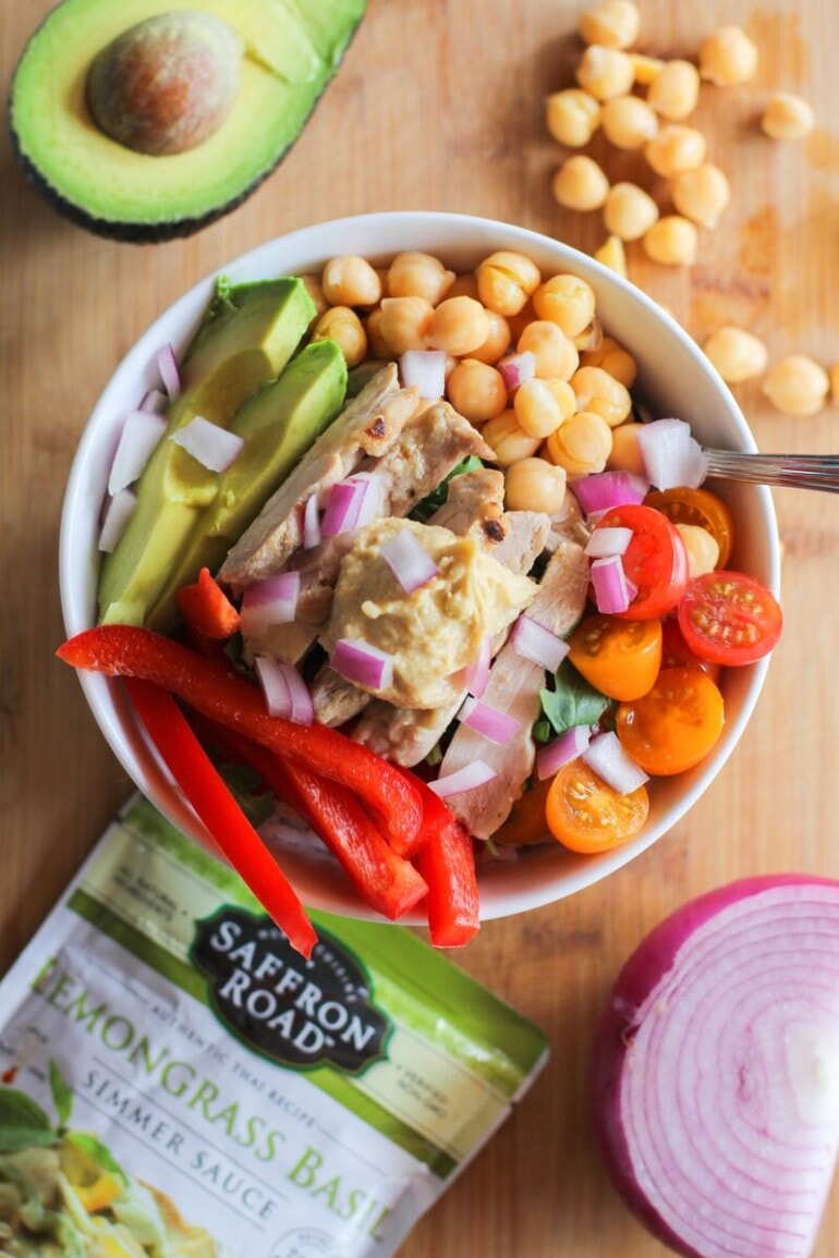 Lemongrass Basil Chicken Bowls