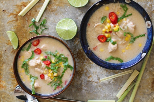 Chicken Lemongrass Basil Soup
