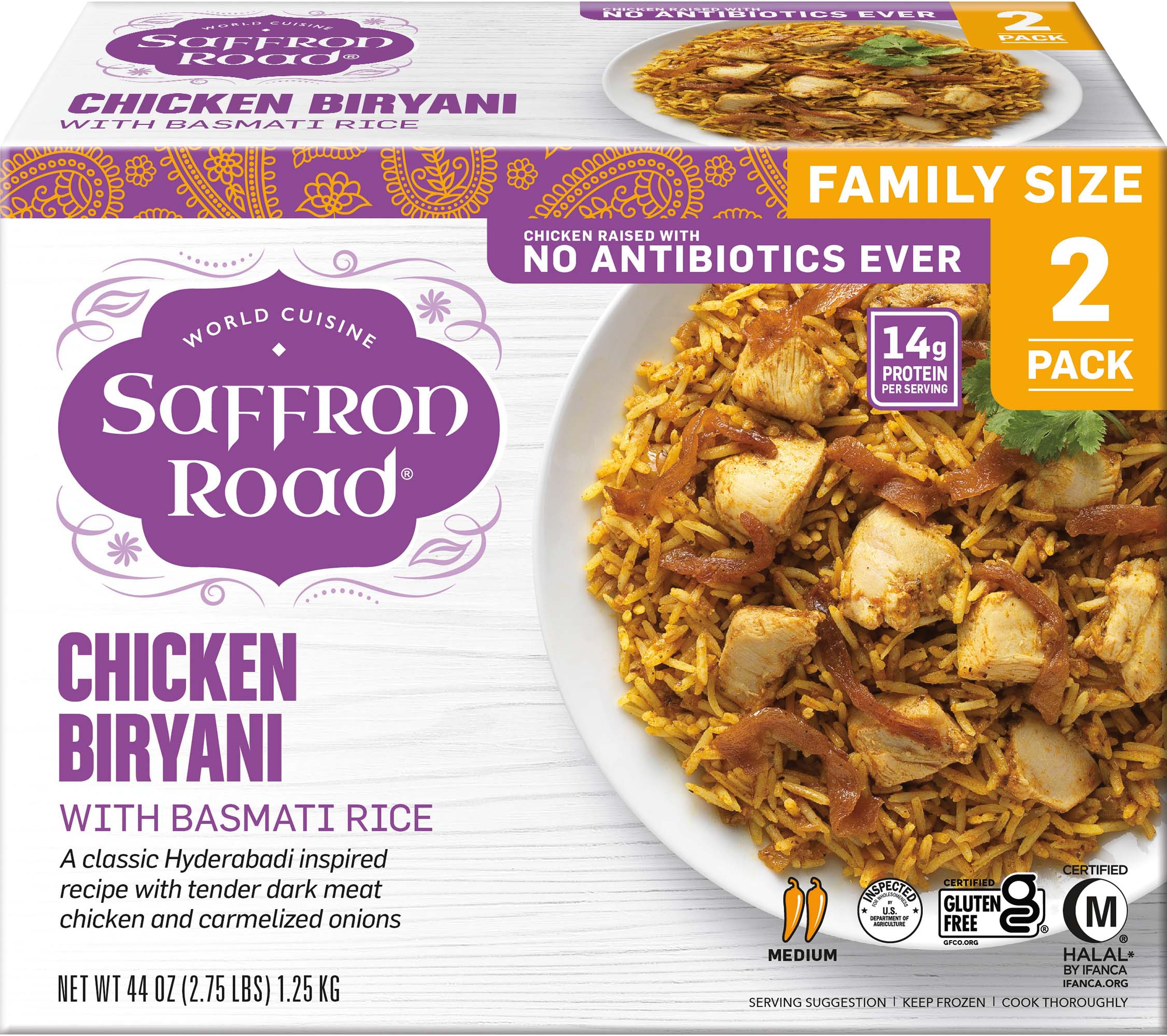 Chicken Biryani Frozen Dinner 2 Pack