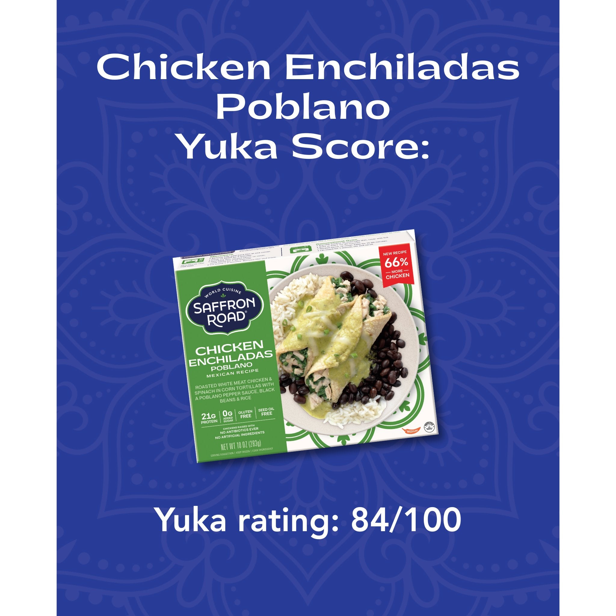 Chicken Enchiladas Poblano Frozen Dinners saffron-road-b2c