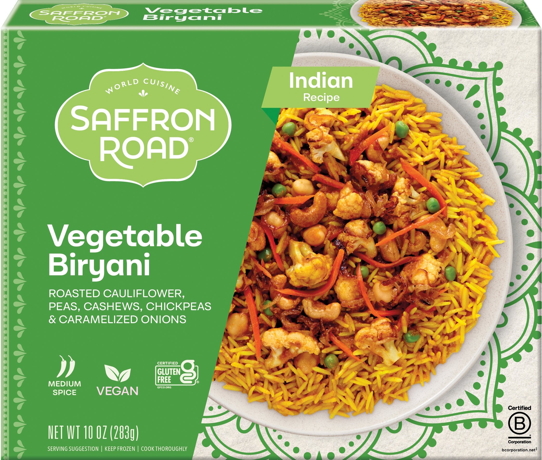 Vegetable Biryani Frozen Meal Frozen Dinners saffron-road-b2c 10 oz 