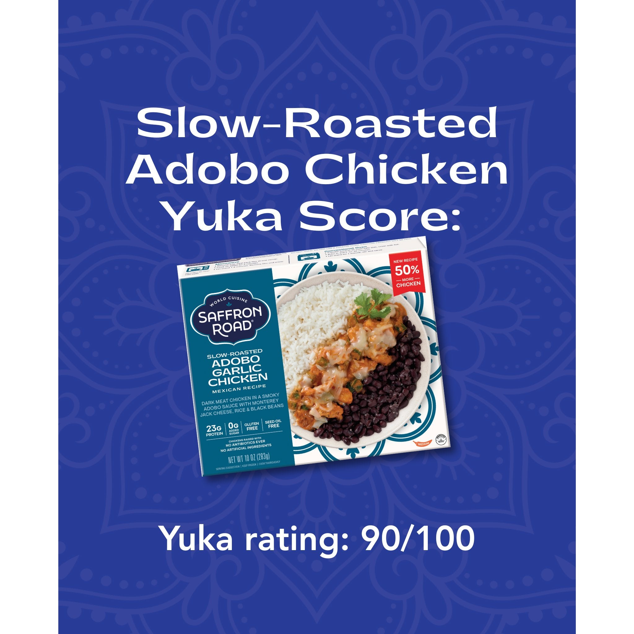 Slow-Roasted Adobo Garlic Chicken Frozen Dinners saffron-road-b2c
