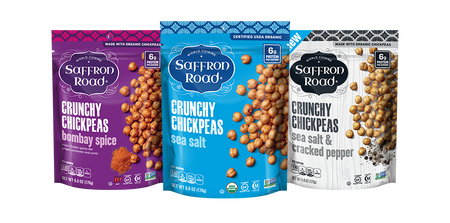 Saffron Road Halal Certified Gluten-Free Vegan Crunchy Chickpeas - a healthy snack 