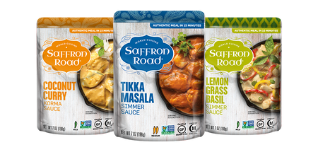 Saffron Road Halal Certified Gluten-Free Simmer Sauces for Quick and Easy Meals