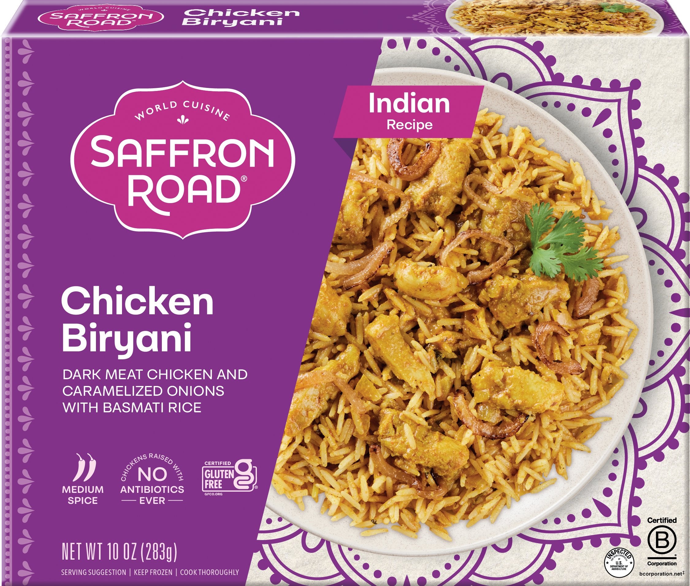 Chicken Biryani Frozen Meal Frozen Dinners saffron-road-b2c 