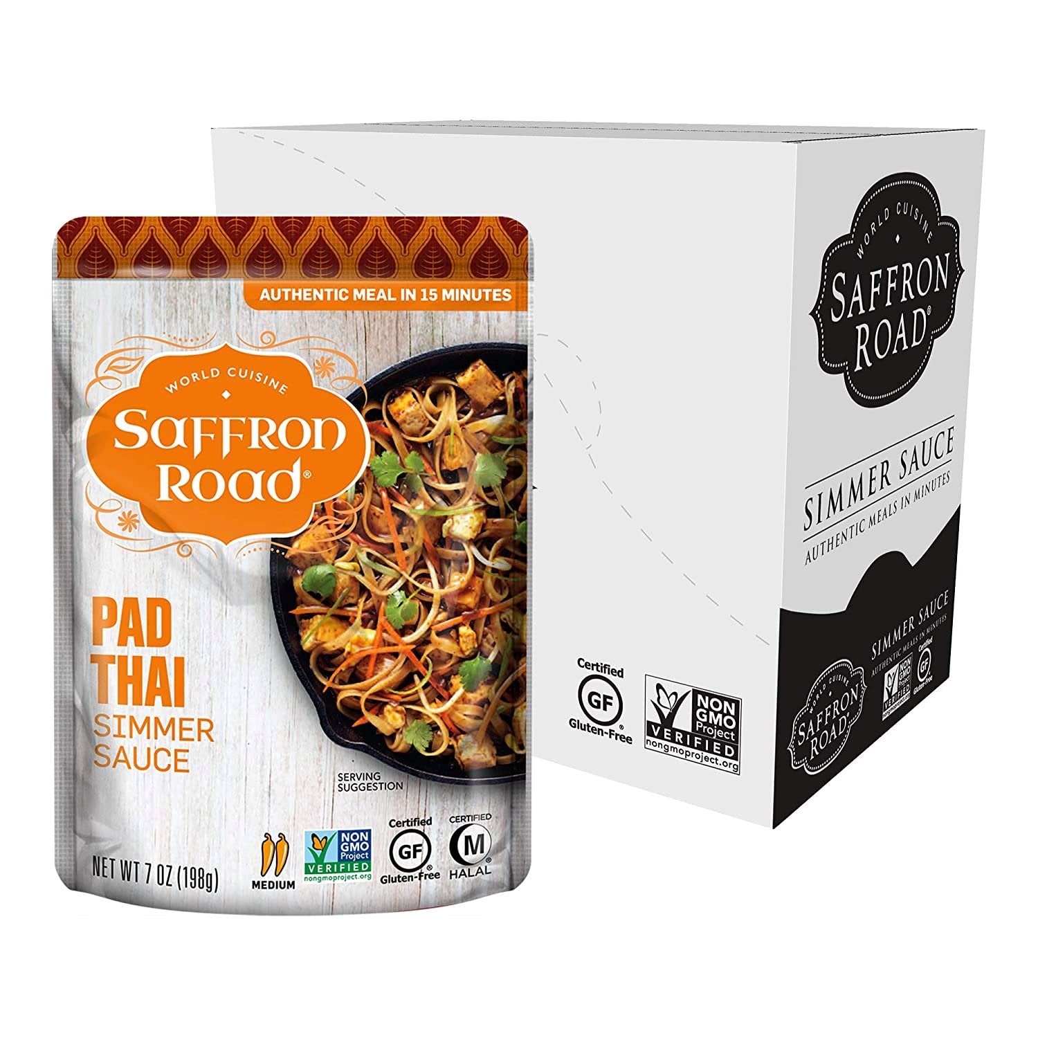 Pad Thai Simmer Sauce 8 Pack Simmer Sauce saffron-road-b2c 8 Pack (7oz) 