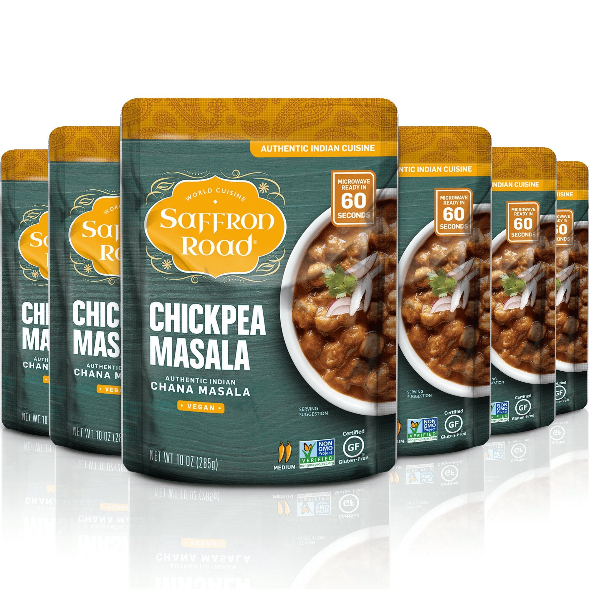Chickpea Masala Ready To Eat Meals saffron-road-b2c 6 Pack (10oz) 