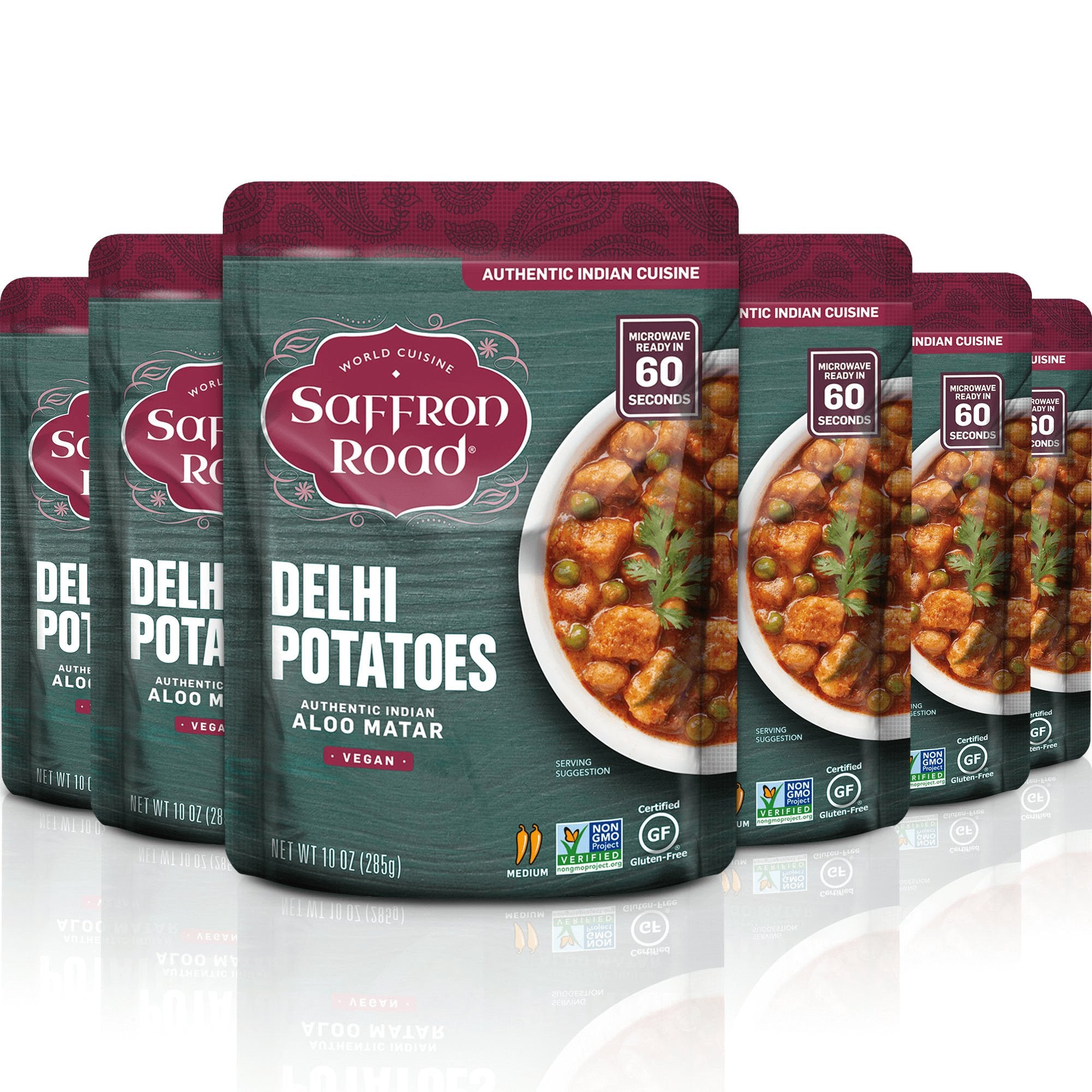Delhi Potatoes Ready To Eat Meals saffron-road-b2c 6 Pack (10oz) 
