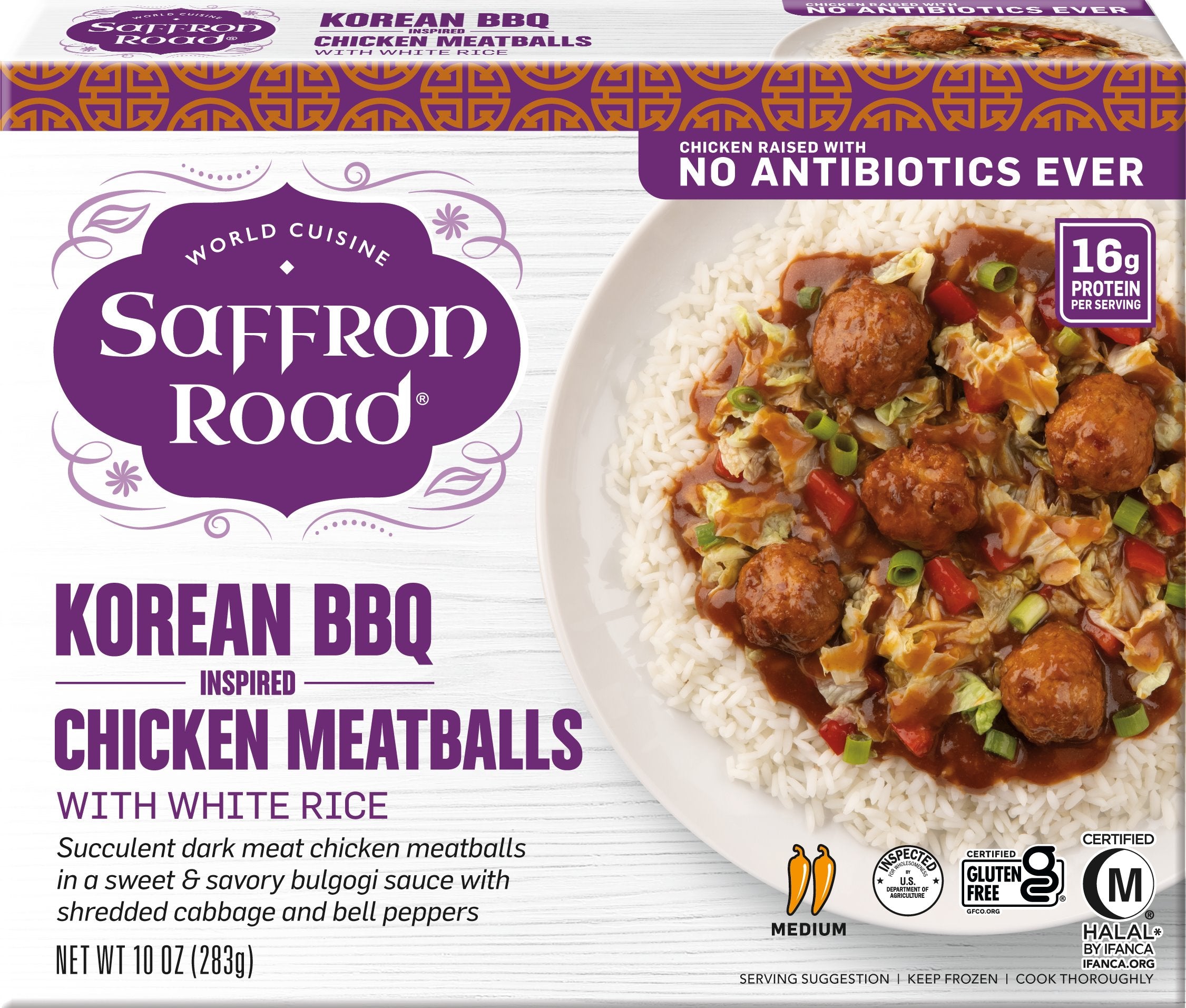 Korean BBQ Inspired Chicken Meatballs Frozen Meal Frozen Dinners saffron-road-b2c 