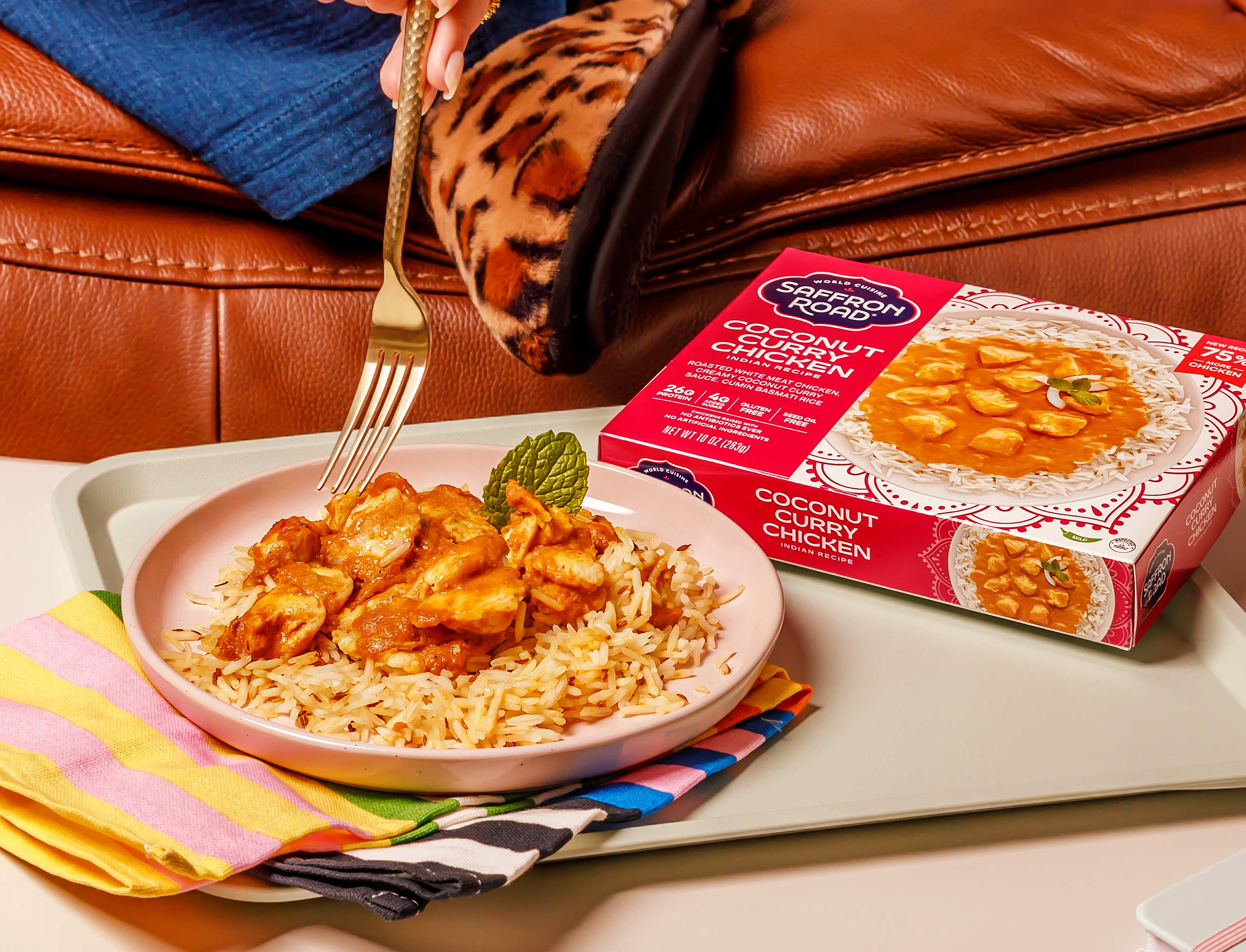 Coconut Curry Chicken Frozen Dinners saffron-road-b2c
