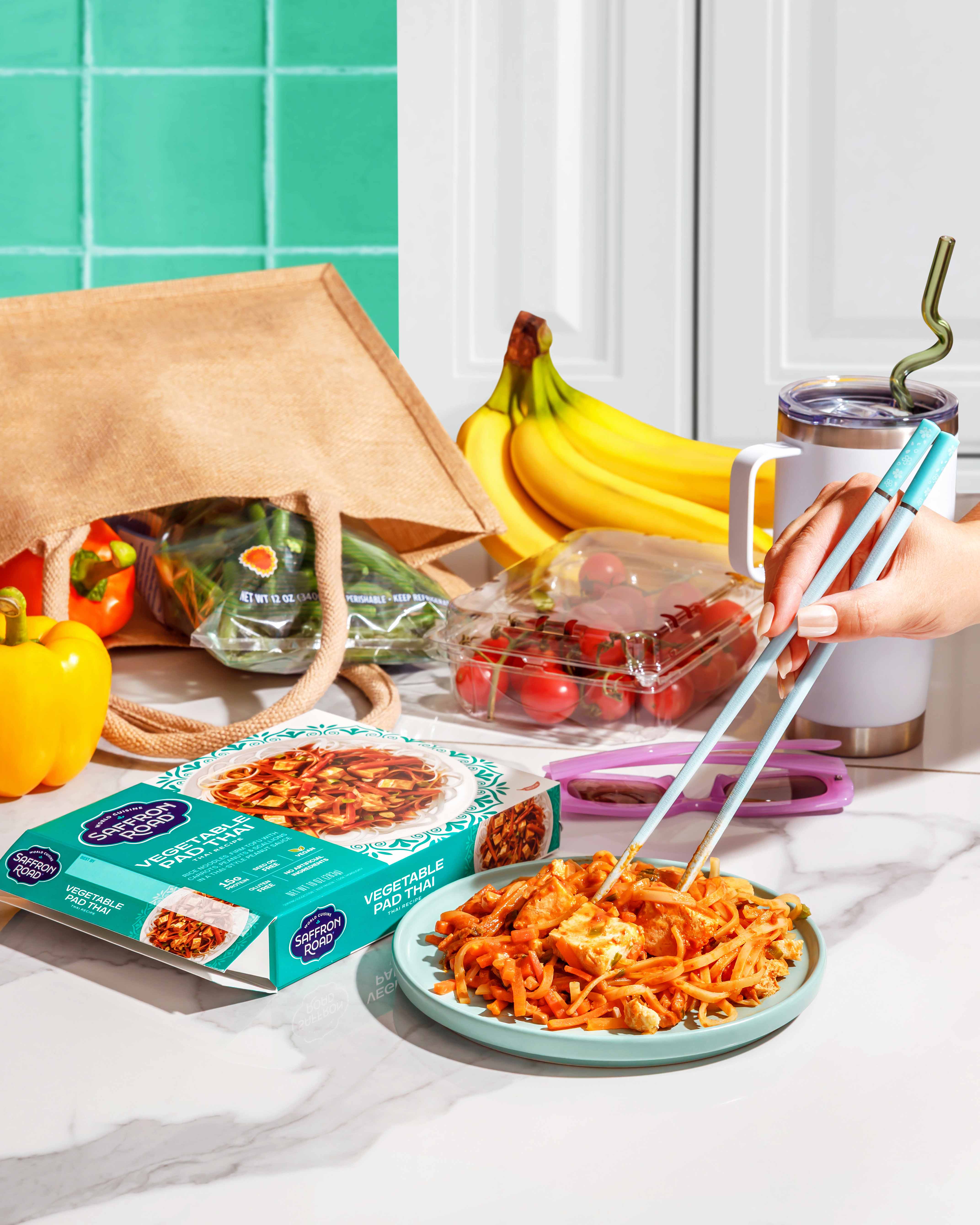Vegetable Pad Thai Frozen Dinners saffron-road-b2c