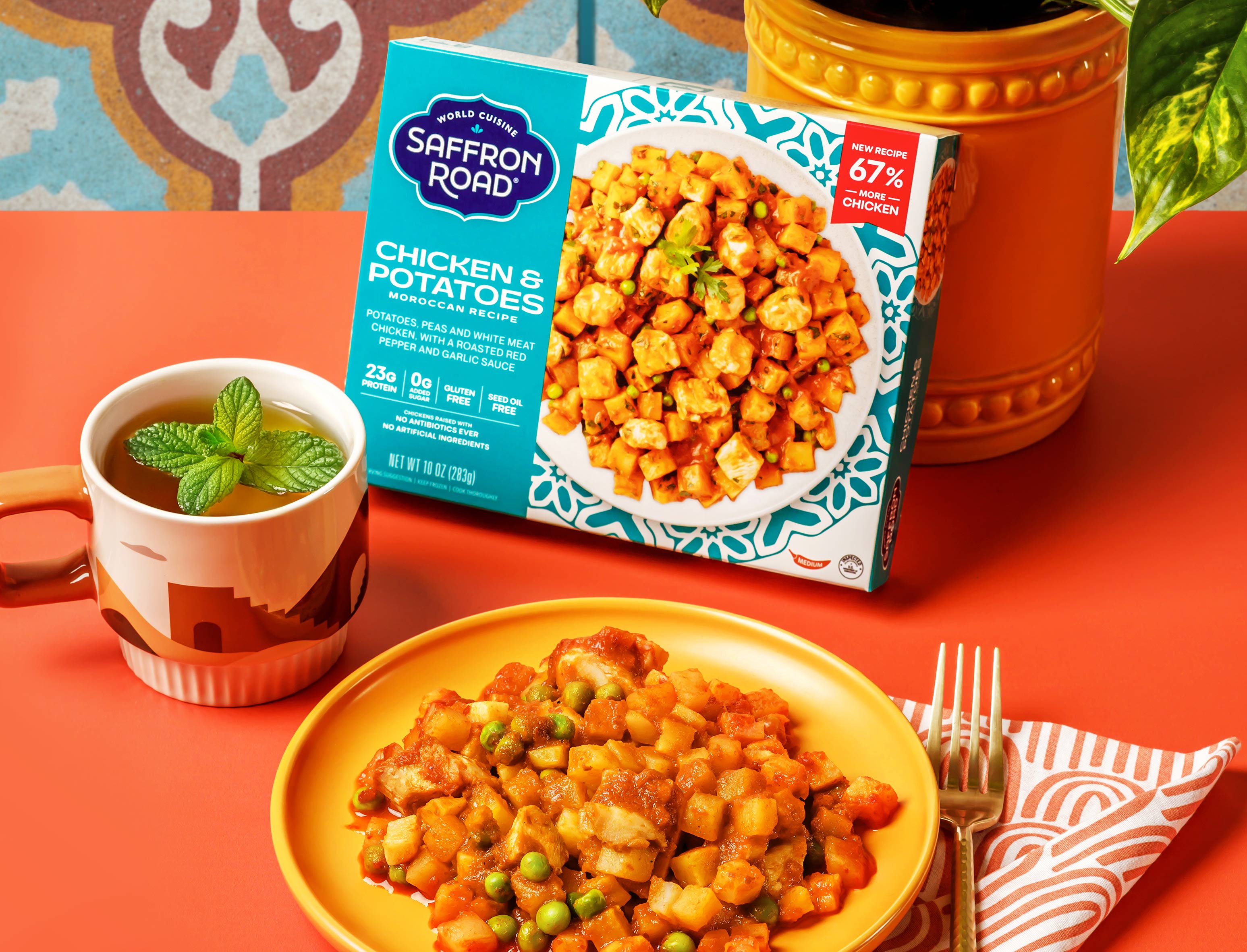 Chicken & Potatoes Frozen Dinners saffron-road-b2c