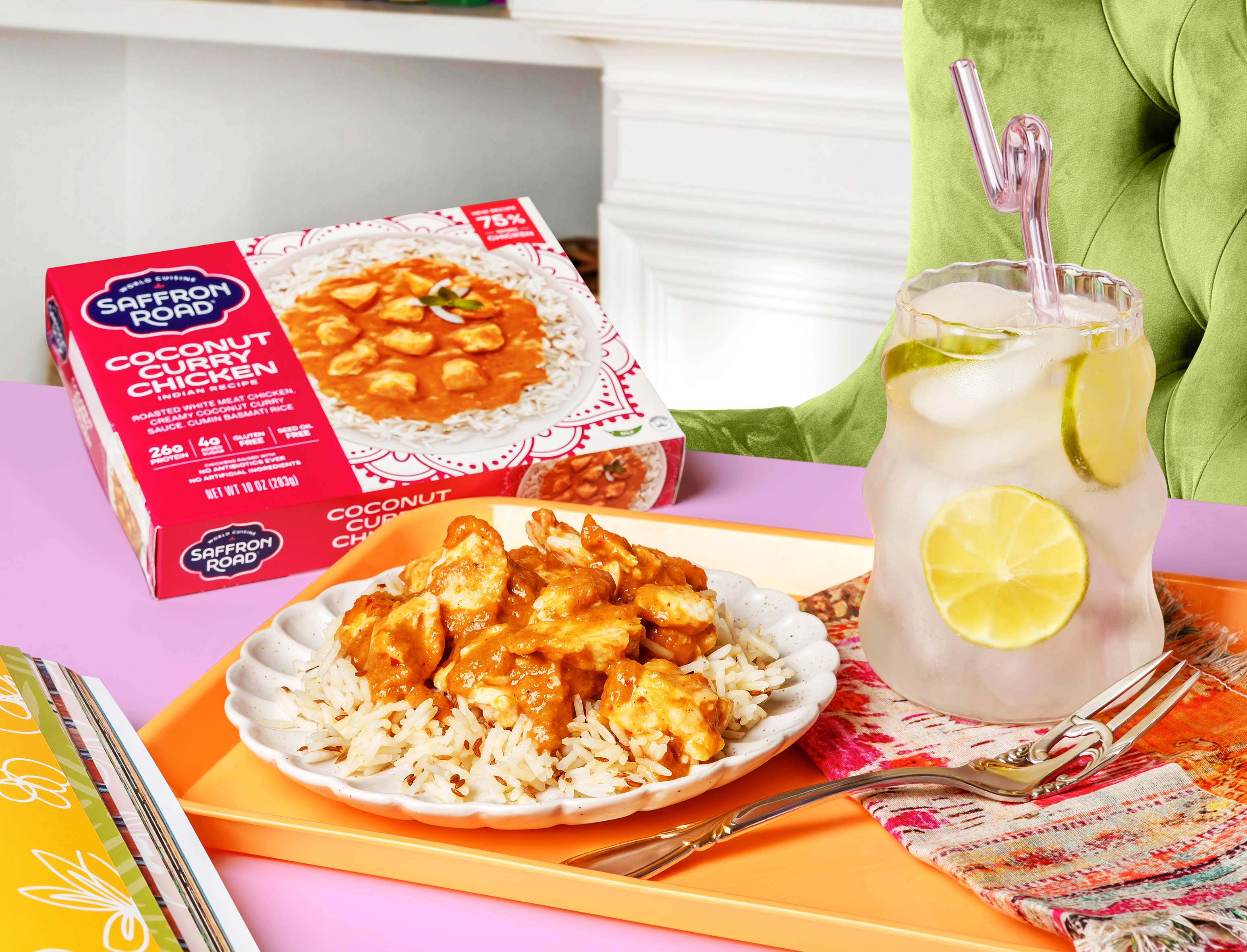 Coconut Curry Chicken Frozen Dinners saffron-road-b2c