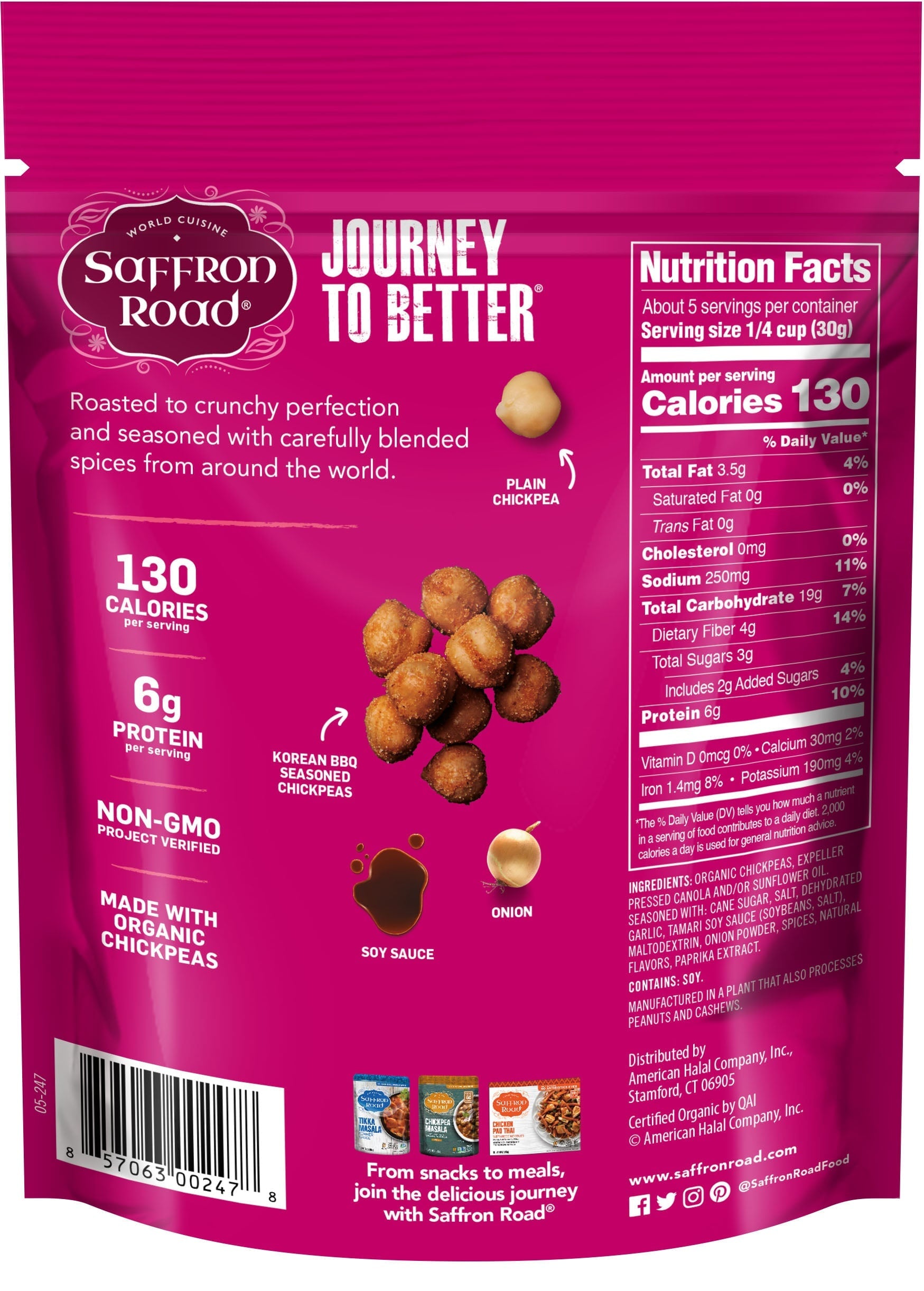 Korean BBQ Crunchy Chickpeas Crunchy Chickpea saffron-road-b2c 