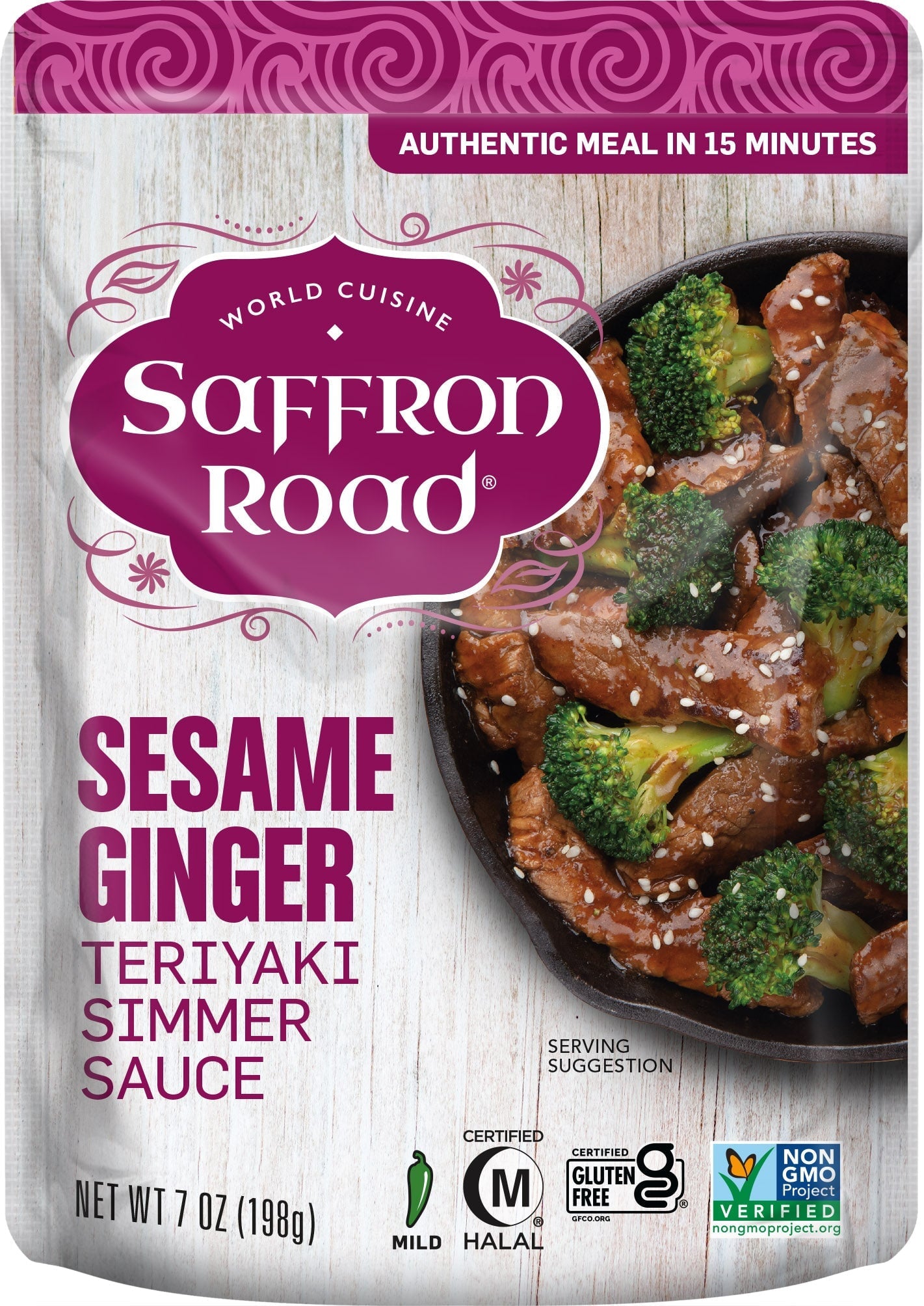 Sesame Ginger Simmer Sauce 4 Pack Simmer Sauce saffron-road-b2c 