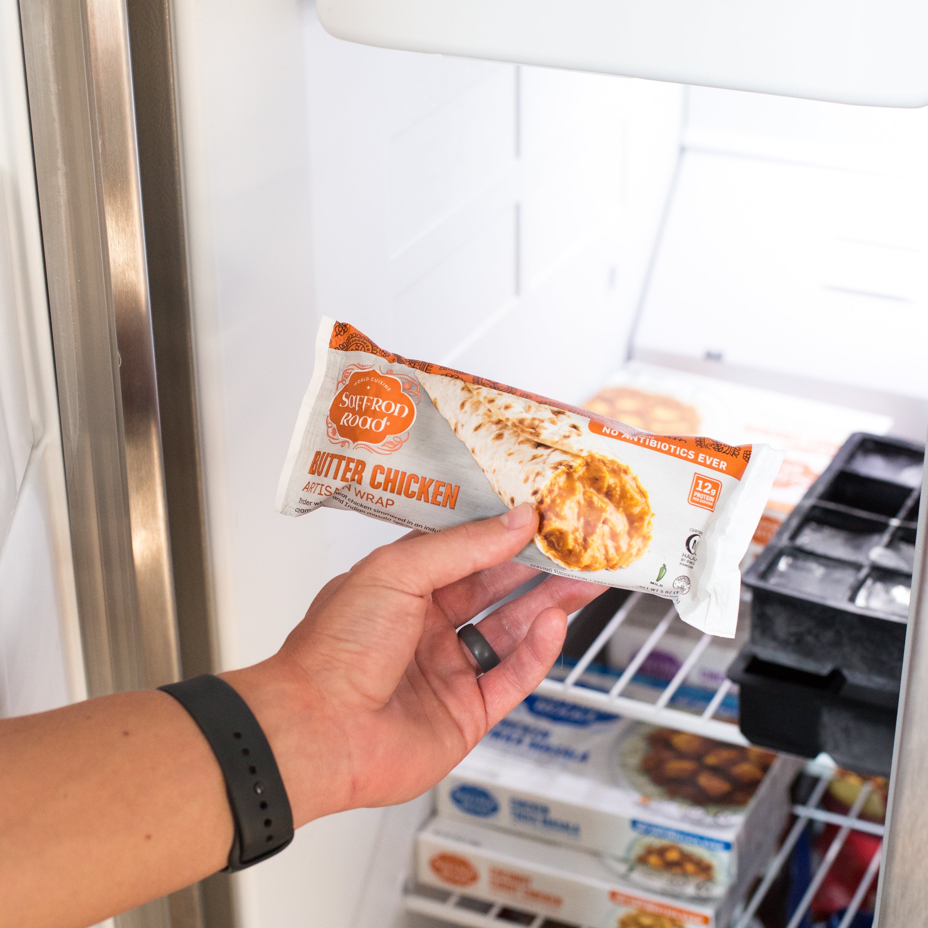 Butter Chicken Frozen Artisan Burrito Wrap Frozen Dinners saffron-road-b2c