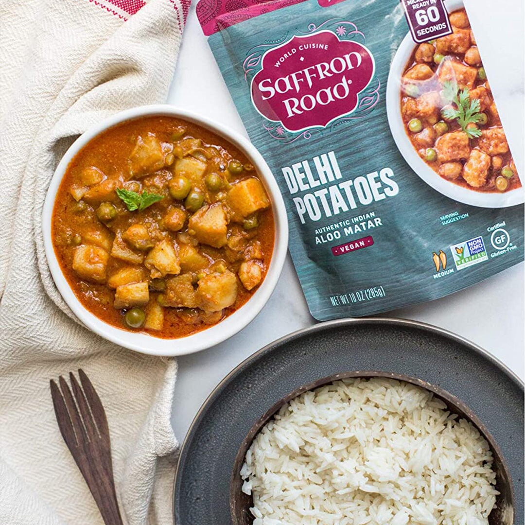 Chickpea Masala & Delhi Potatoes 4 Pack Ready To Eat Meals saffron-road-b2c