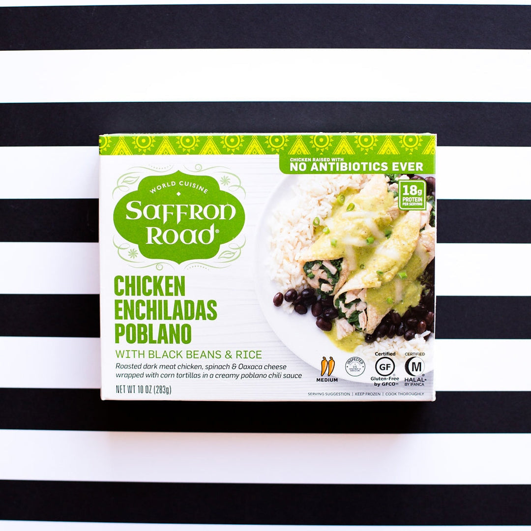 Chicken Enchiladas Poblano Frozen Meal Frozen Dinners saffron-road-b2c