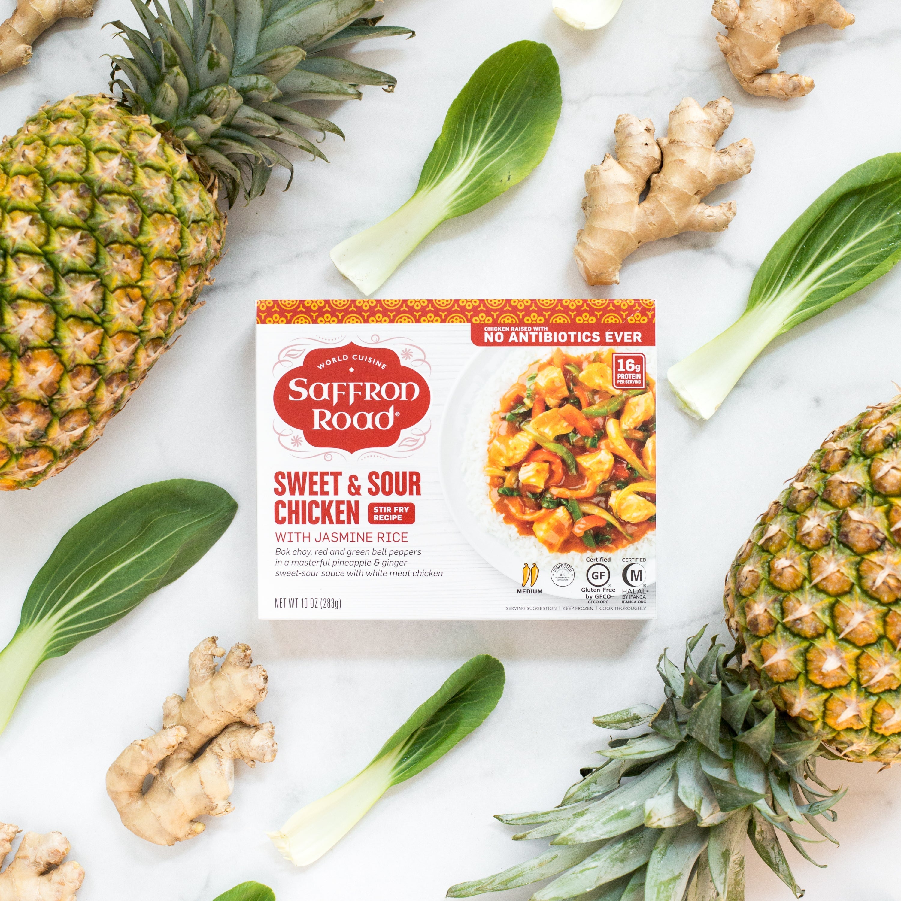 Sweet & Sour Chicken Frozen Meal Frozen Dinners saffron-road-b2c
