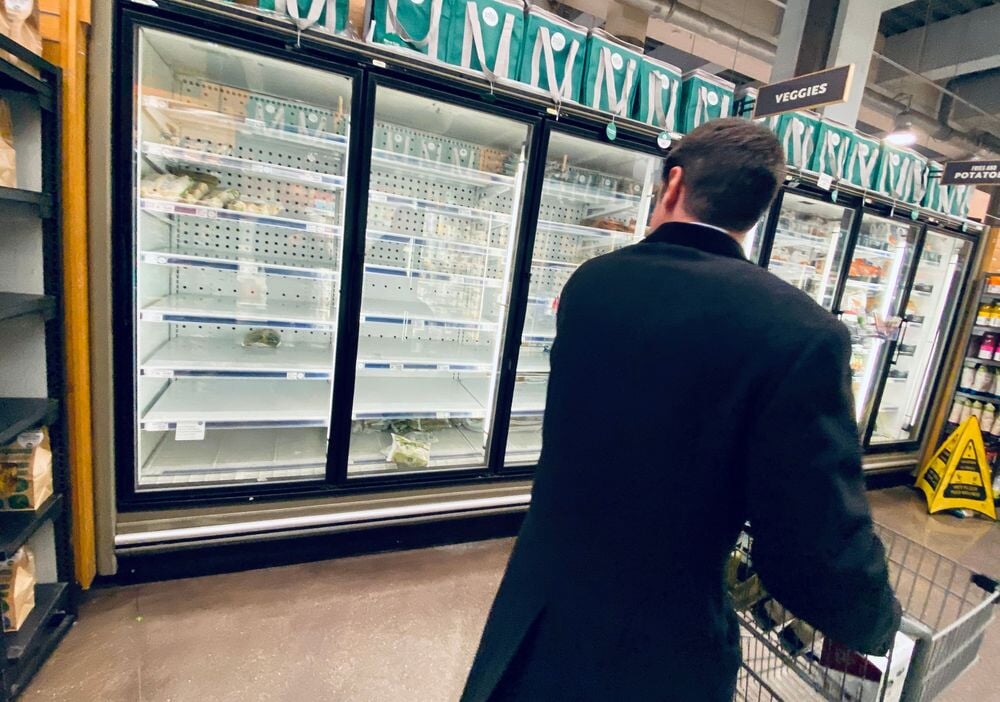 Americans Empty Nation’s Grocery Shelves to Hunker Down at Home