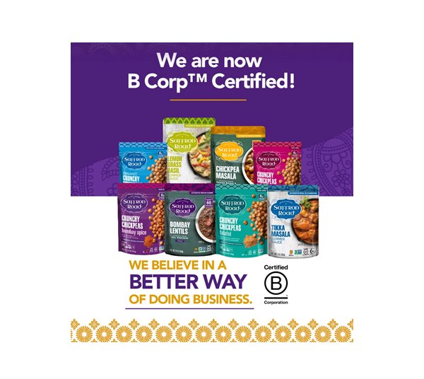 Saffron Road Foods Becomes a Certified B Corp