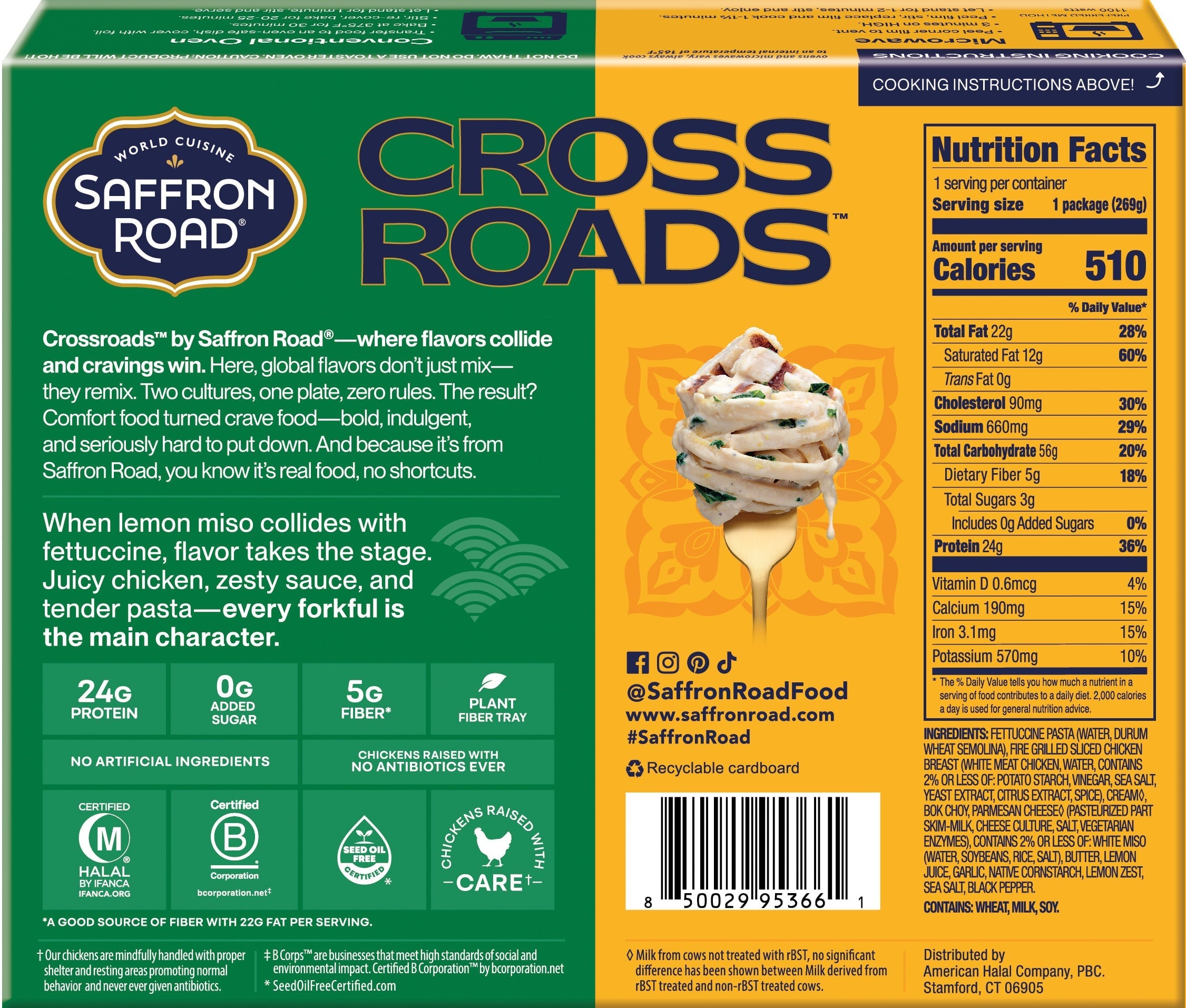 Lemon Miso Chicken Alfredo Saffron Road 