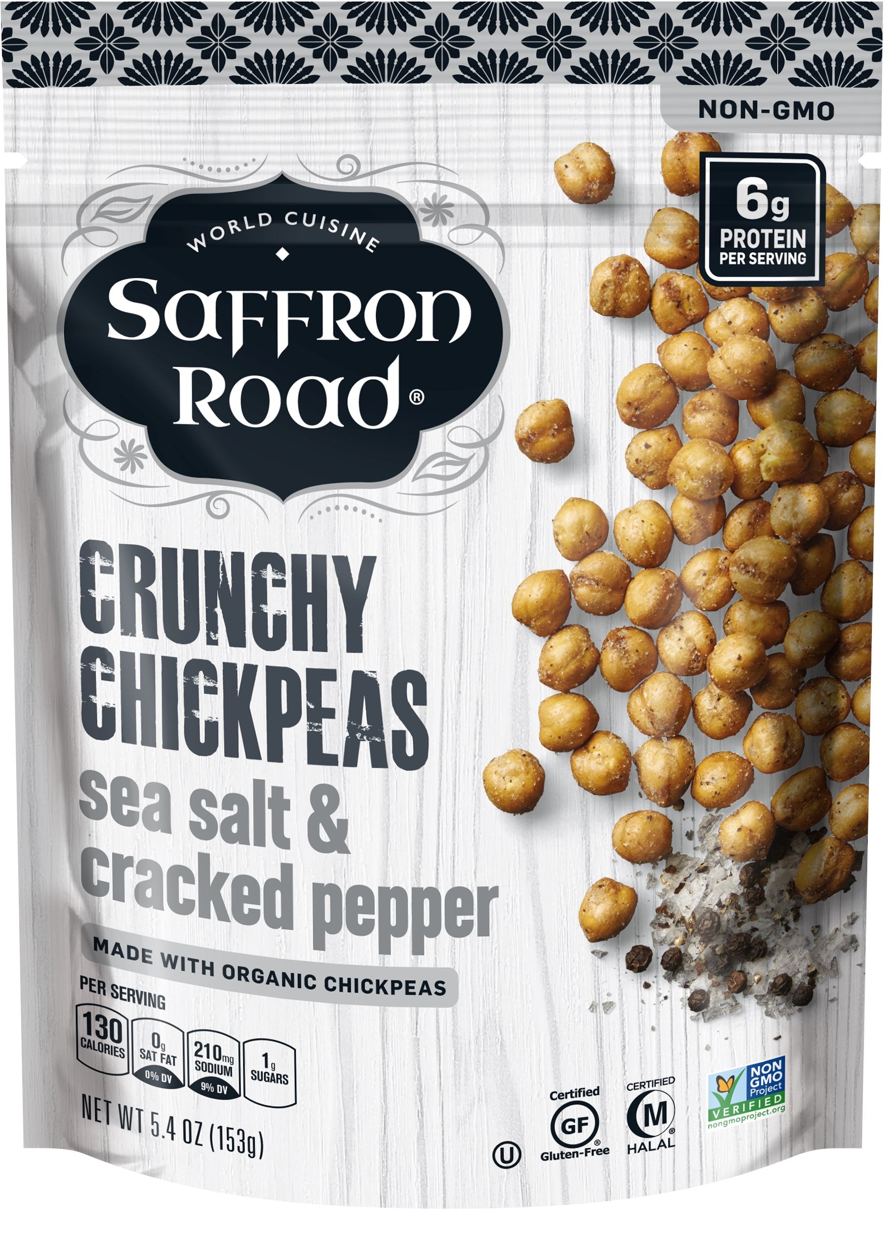 Sea Salt & Cracked Pepper Crunchy Chickpeas Crunchy Chickpea saffron-road-b2c 