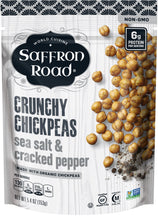 Load image into Gallery viewer, Sea Salt &amp; Cracked Pepper Crunchy Chickpeas Crunchy Chickpea saffron-road-b2c 
