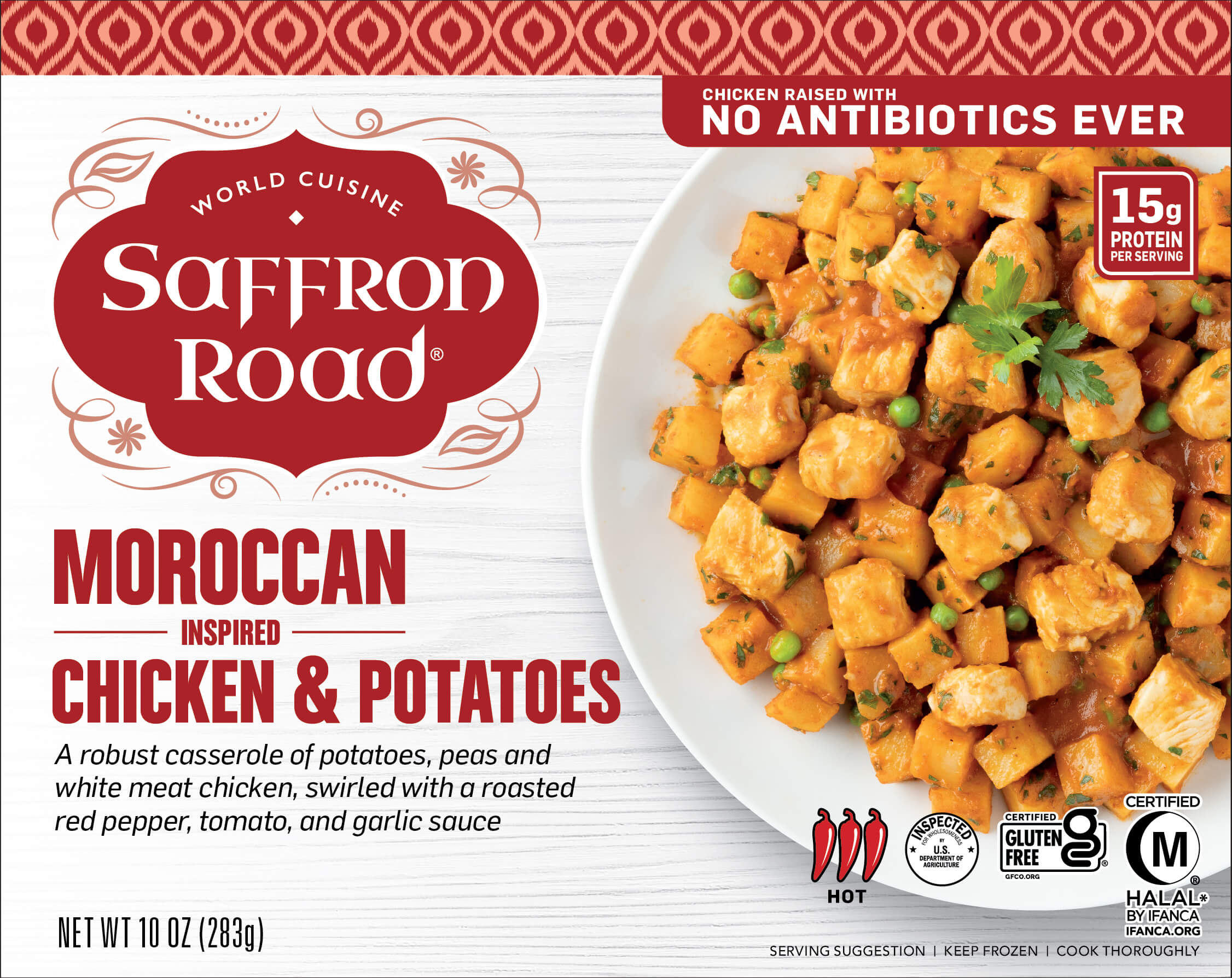 Moroccan-Inspired Chicken and Potatoes Frozen Meal Frozen Dinners saffron-road-b2c 