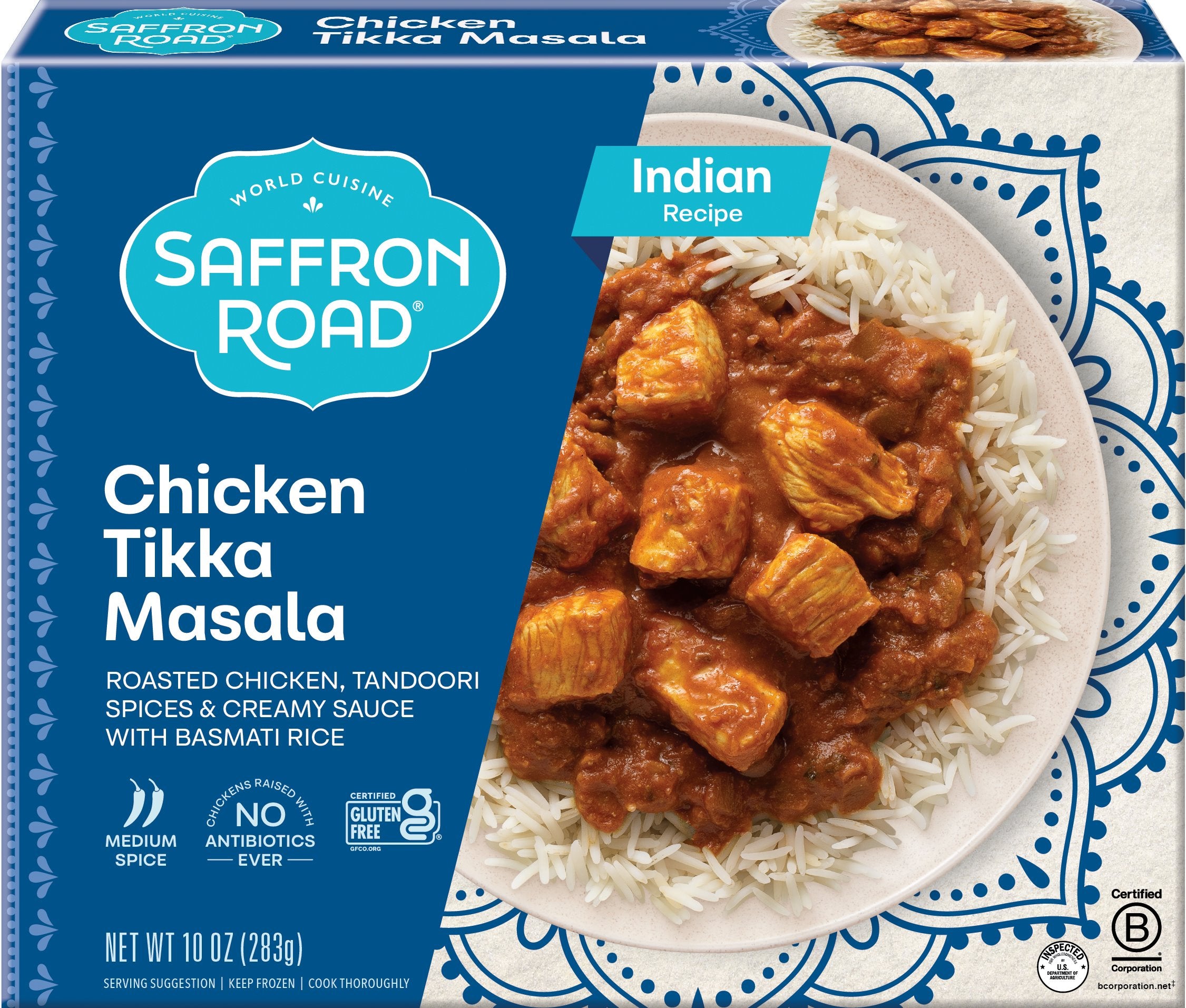 Chicken Tikka Masala Frozen Meal Frozen Dinners saffron-road-b2c 