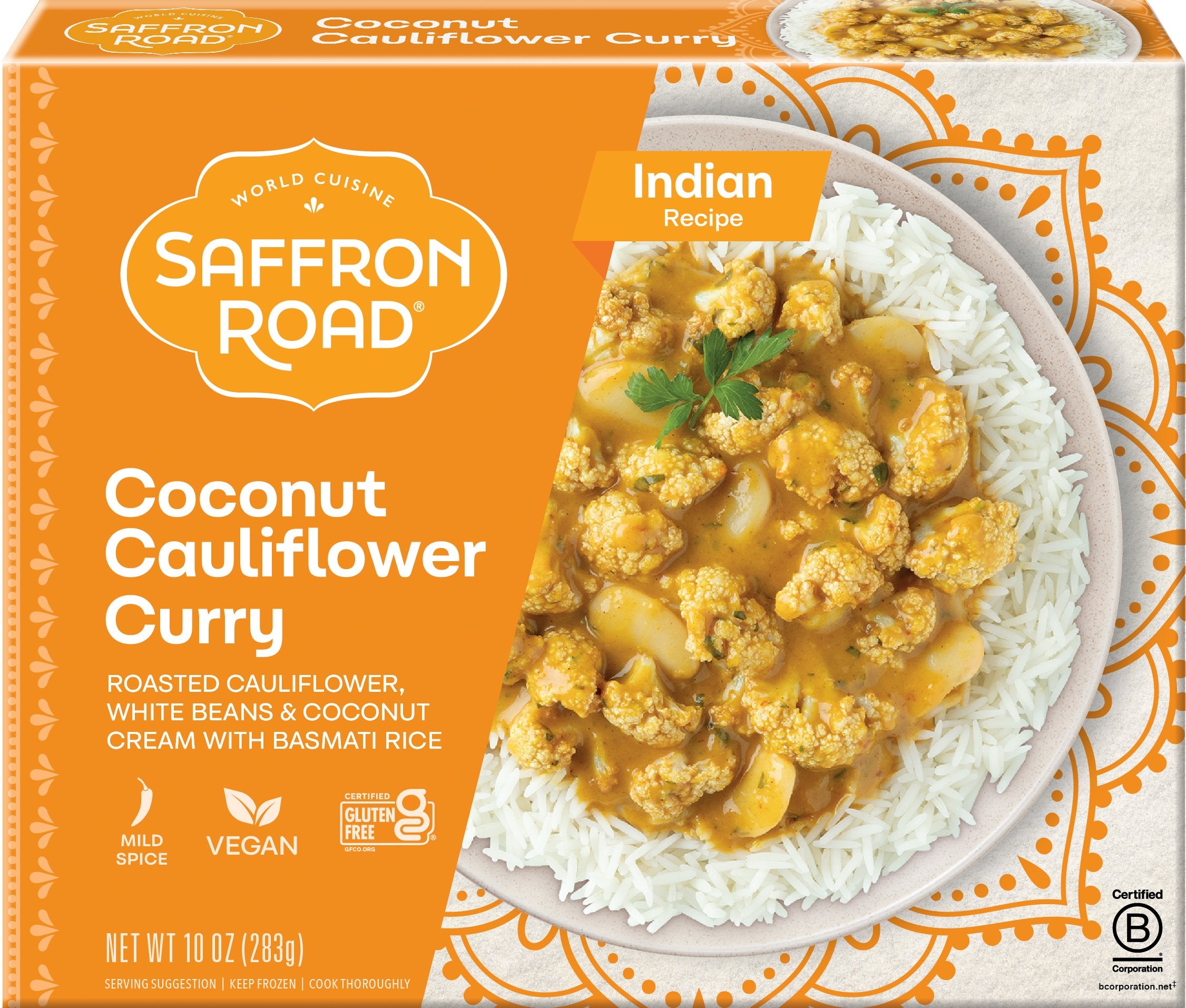 Coconut Cauliflower Curry Frozen Meal Frozen Dinners saffron-road-b2c 10 oz 