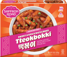 Load image into Gallery viewer, Korean Sweet &amp; Spicy Rice Cakes Tteokbokki Frozen Dinners Saffron Road 10 oz 
