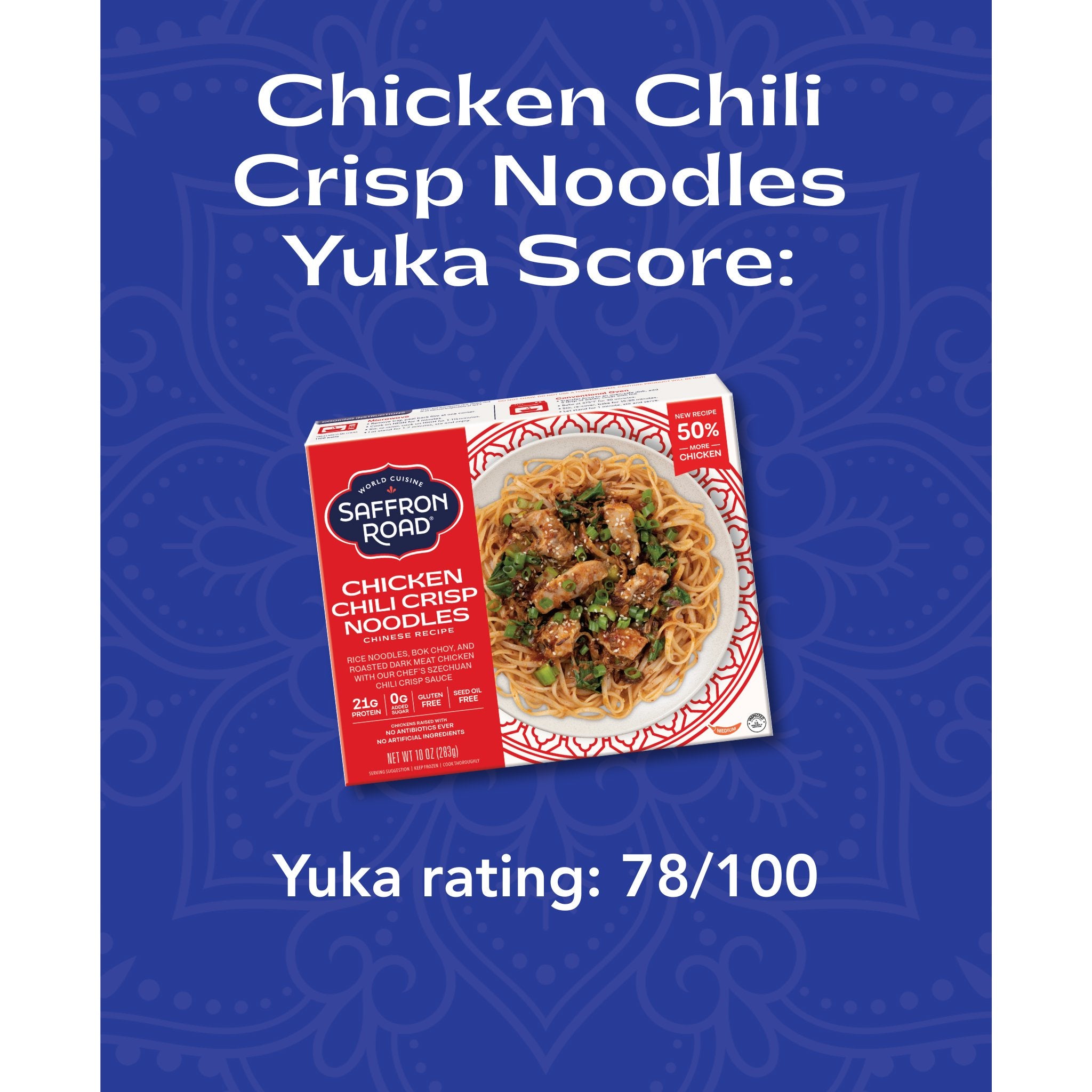 Chicken Chili Crisp Noodles Frozen Dinners Saffron Road 