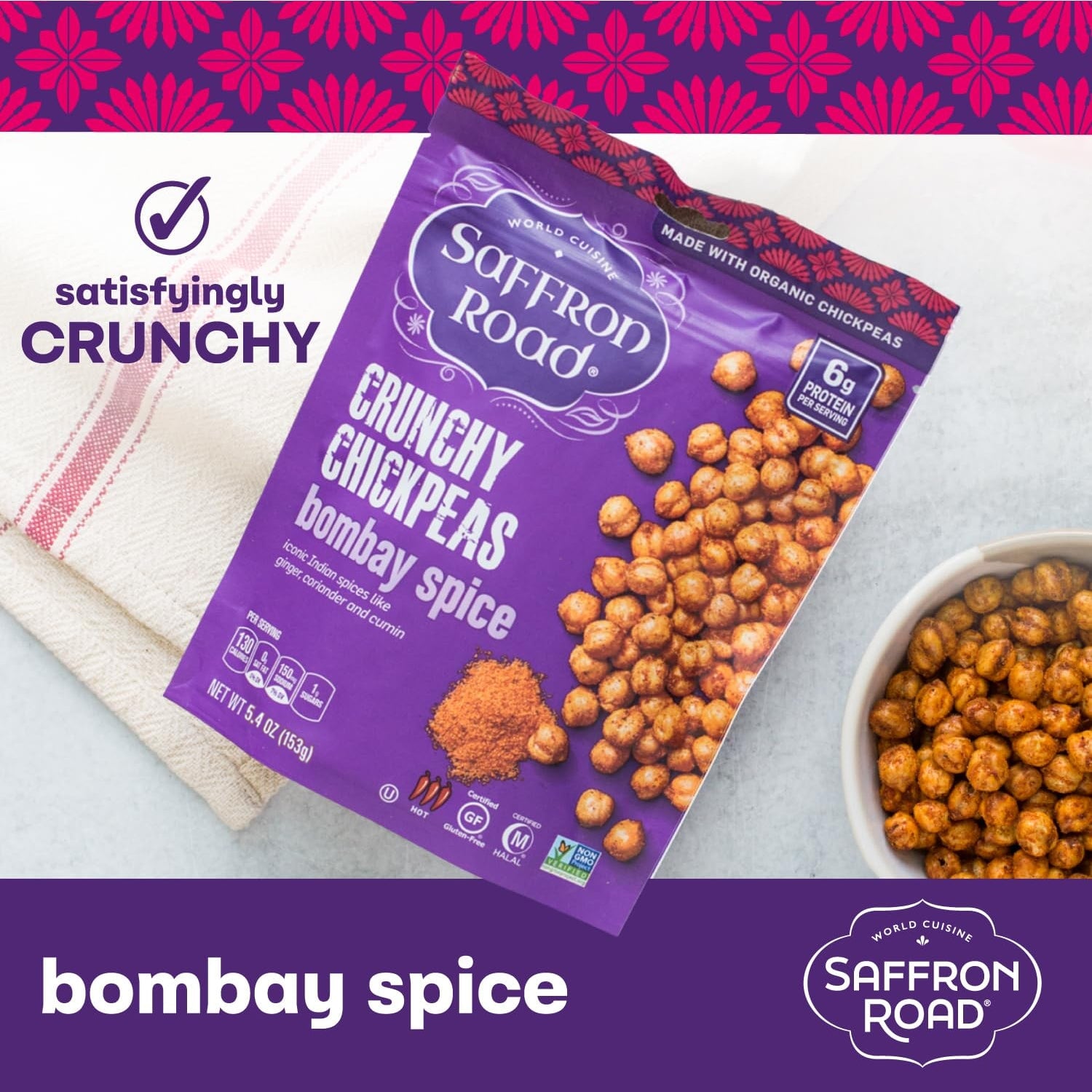 Bombay Spice Crunchy Chickpeas Crunchy Chickpea saffron-road-b2c 