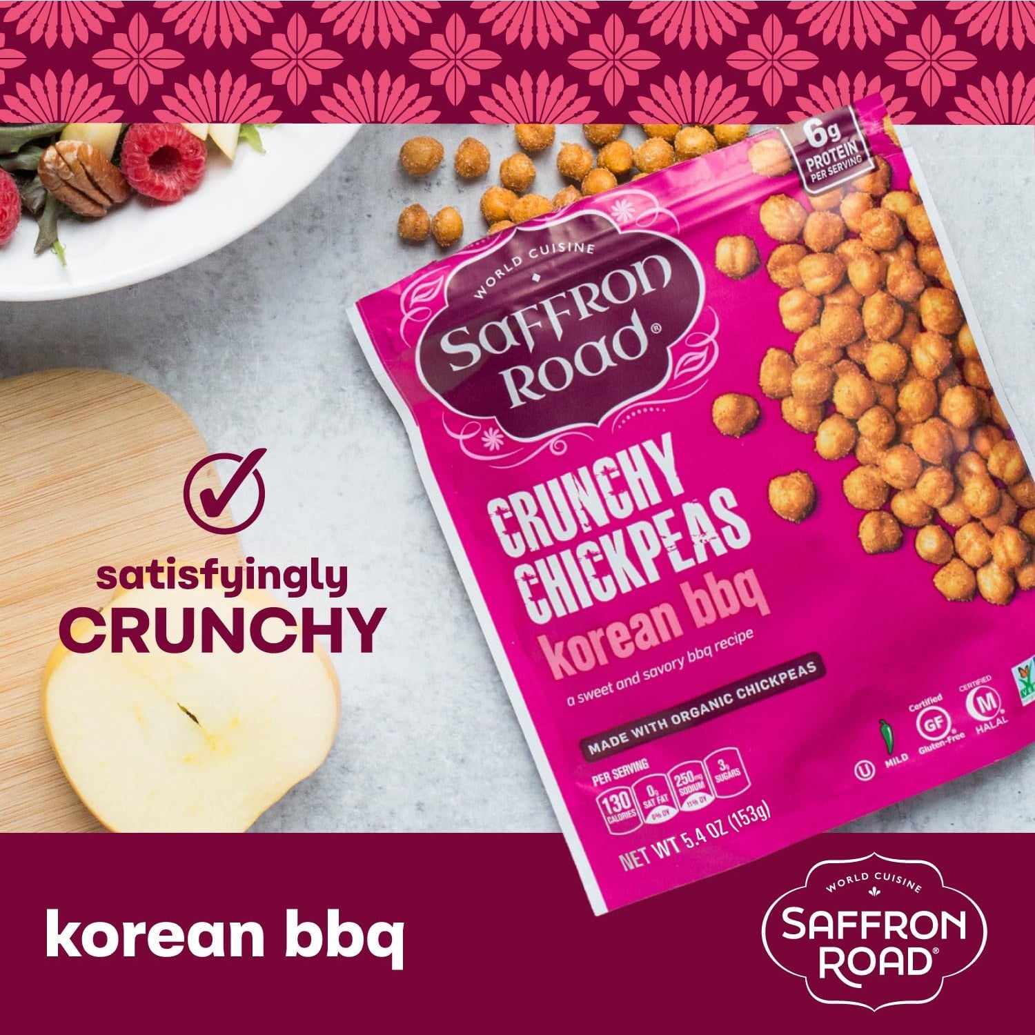 Korean BBQ Crunchy Chickpeas Crunchy Chickpea saffron-road-b2c 