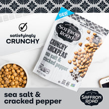 Load image into Gallery viewer, Sea Salt &amp; Cracked Pepper Crunchy Chickpeas Crunchy Chickpea saffron-road-b2c 

