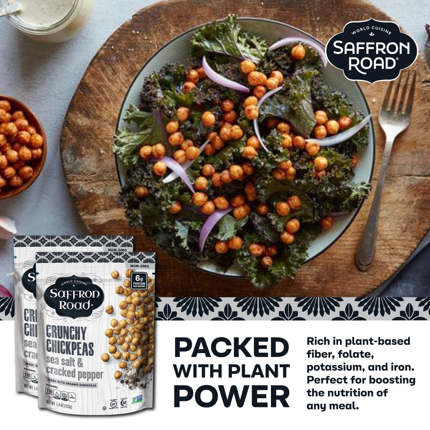 Sea Salt & Cracked Pepper Crunchy Chickpeas Crunchy Chickpea saffron-road-b2c 
