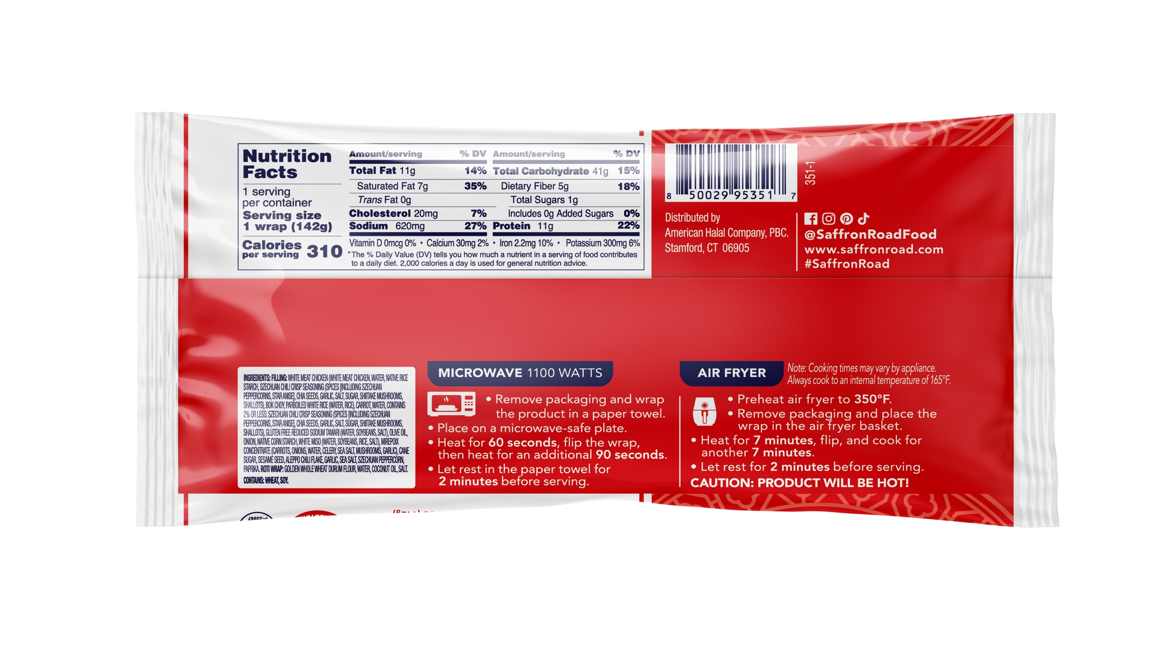 Chili Crisp Chicken Frozen World Cuisine Wrap Saffron Road 