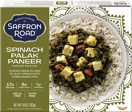 Saffron Road Spinach Palak Paneer package