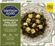 Load image into Gallery viewer, Spinach Palak Paneer Frozen Dinners saffron-road-b2c 

