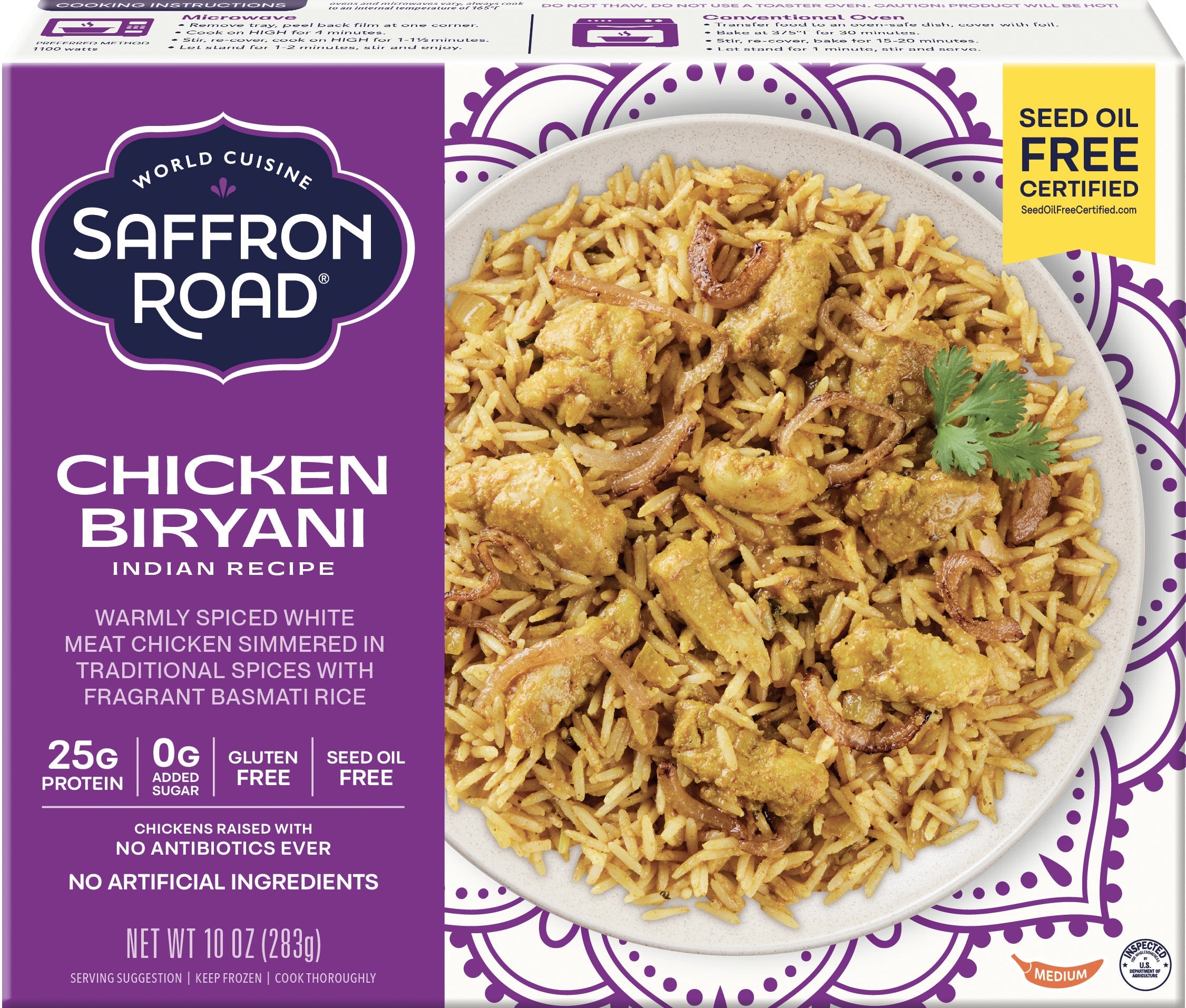 Saffron Road Chicken Biryani package