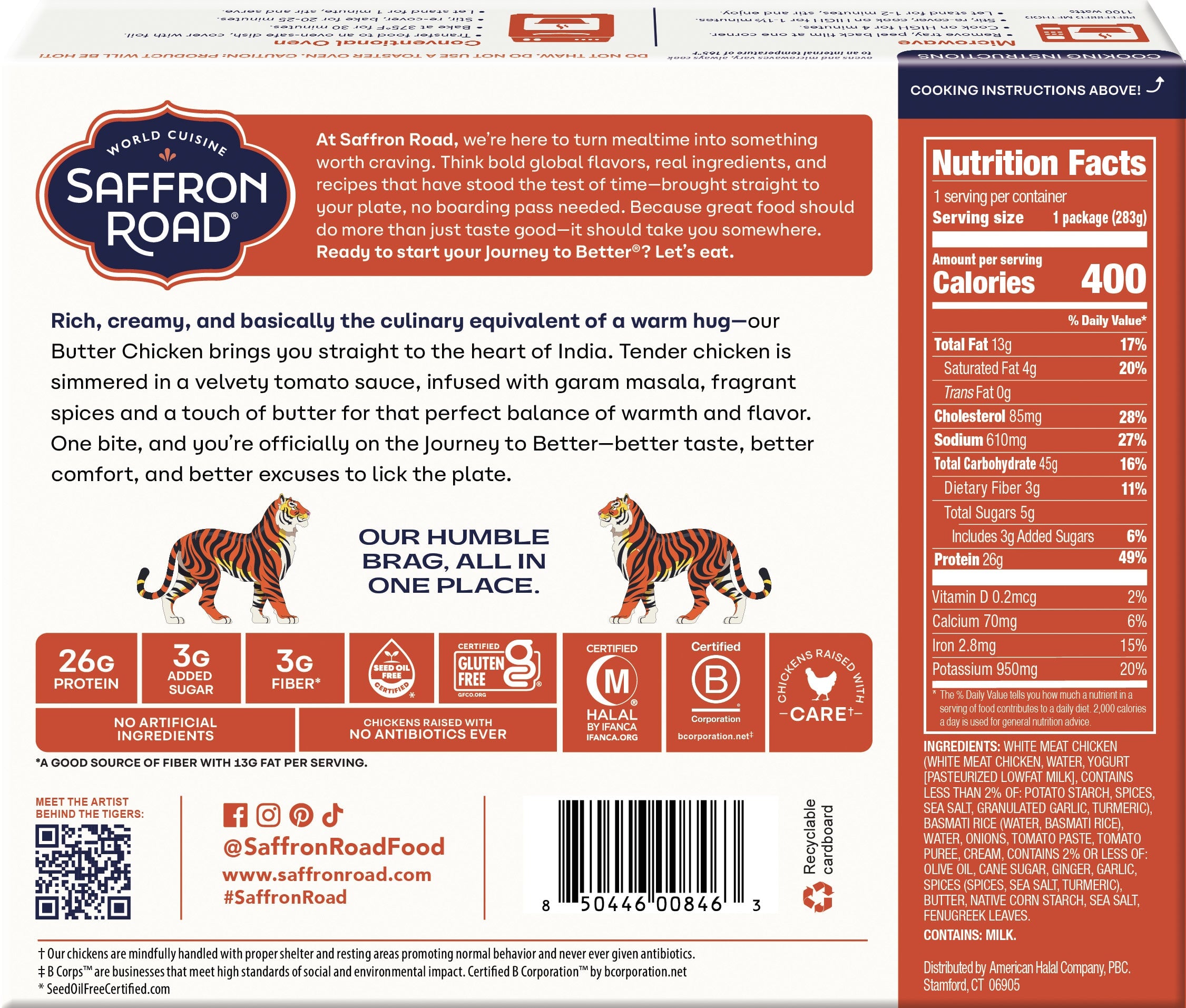 Butter Chicken Frozen Dinners saffron-road-b2c 