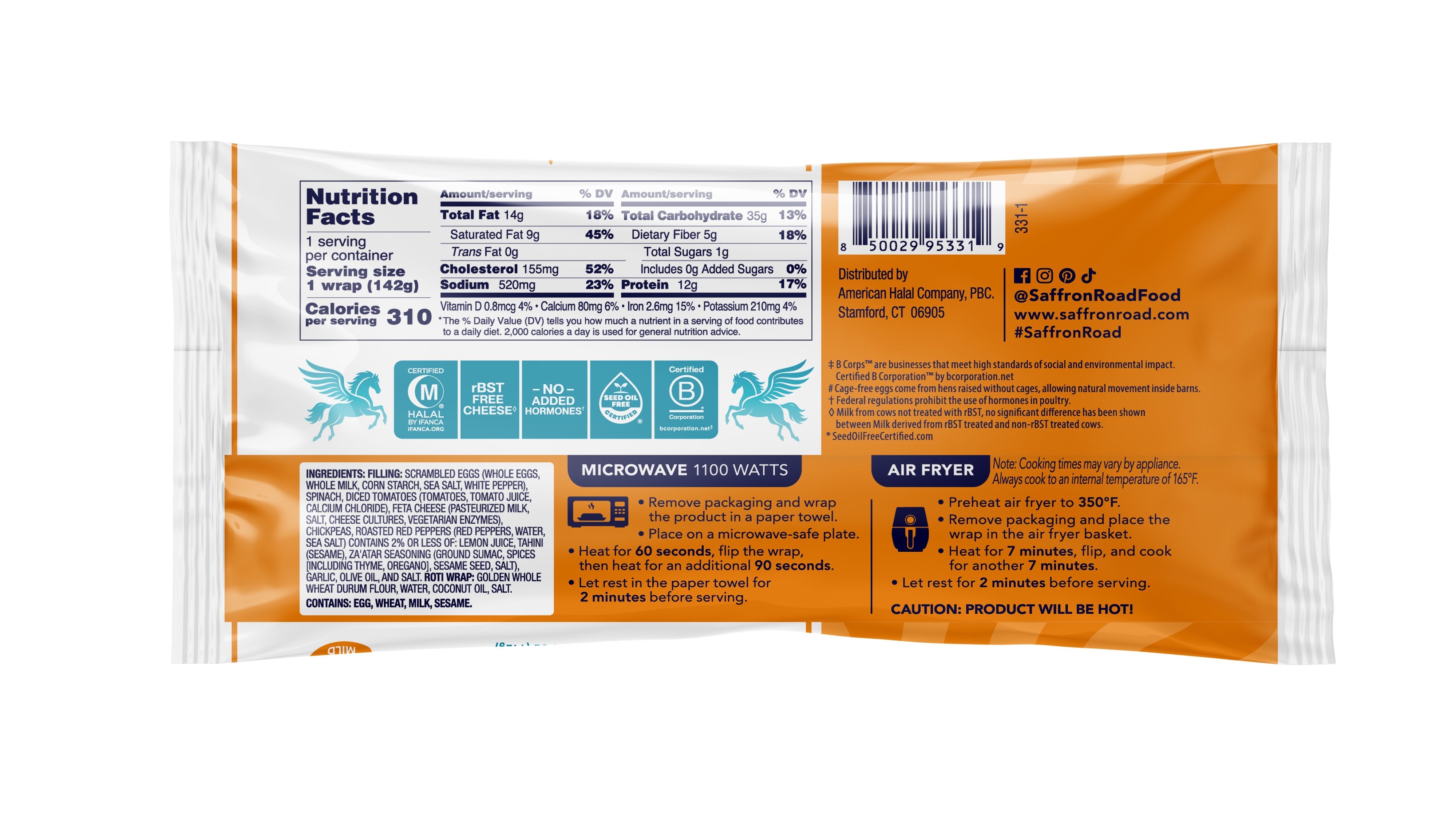 Frozen Breakfast Raps Mediterranean Egg Scramble Frozen Breakfast Wrap – Saffron Road