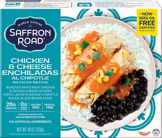 Chicken & Cheese Enchiladas al Chipotle Frozen Dinners saffron-road-b2c 