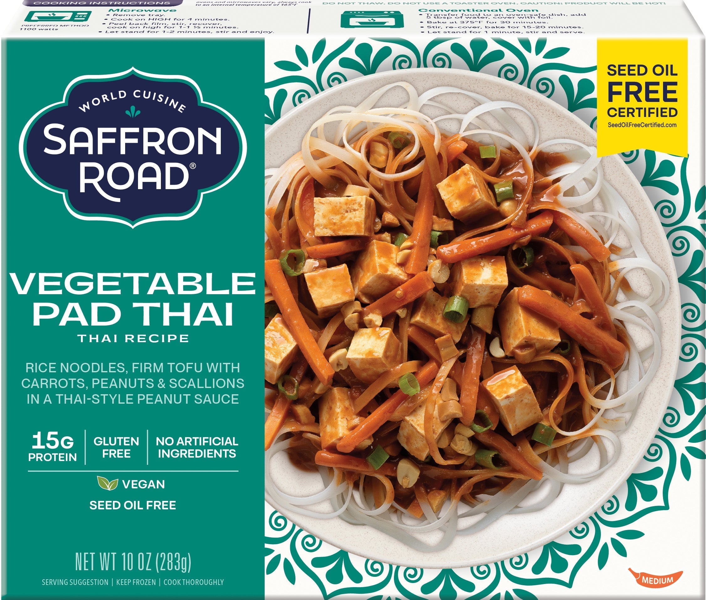 Vegetable Pad Thai Frozen Dinners saffron-road-b2c 