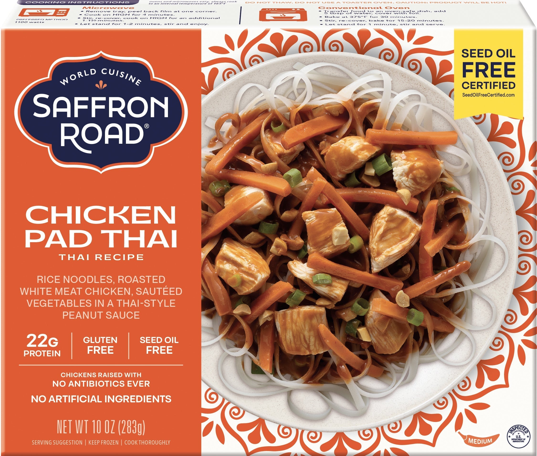 Chicken Pad Thai Frozen Dinners saffron-road-b2c 