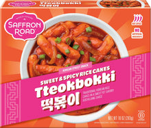 Load image into Gallery viewer, Korean Sweet &amp; Spicy Rice Cakes Tteokbokki Frozen Dinners Saffron Road 
