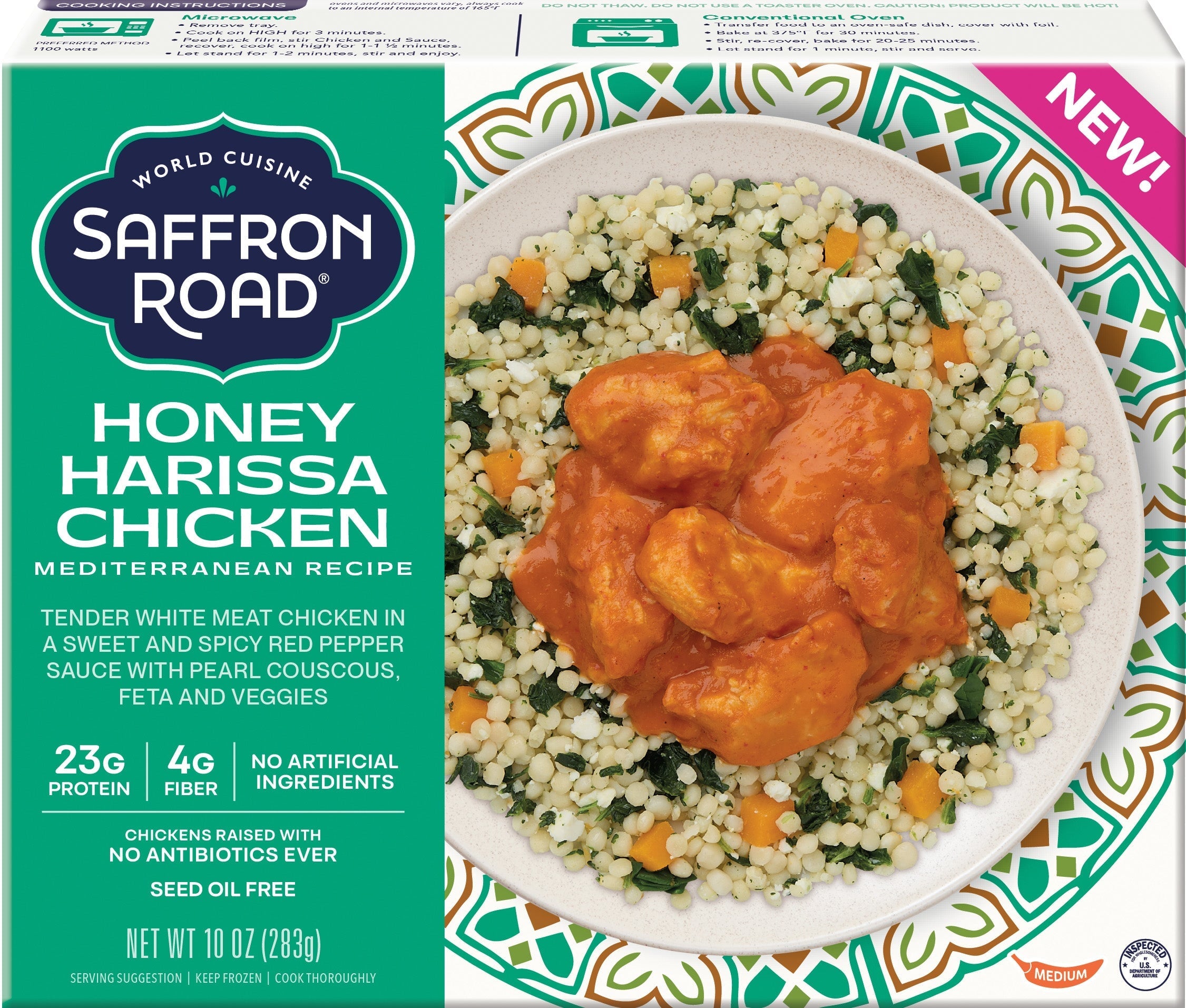 Honey Harissa Chicken Frozen Dinners saffron-road-b2c 